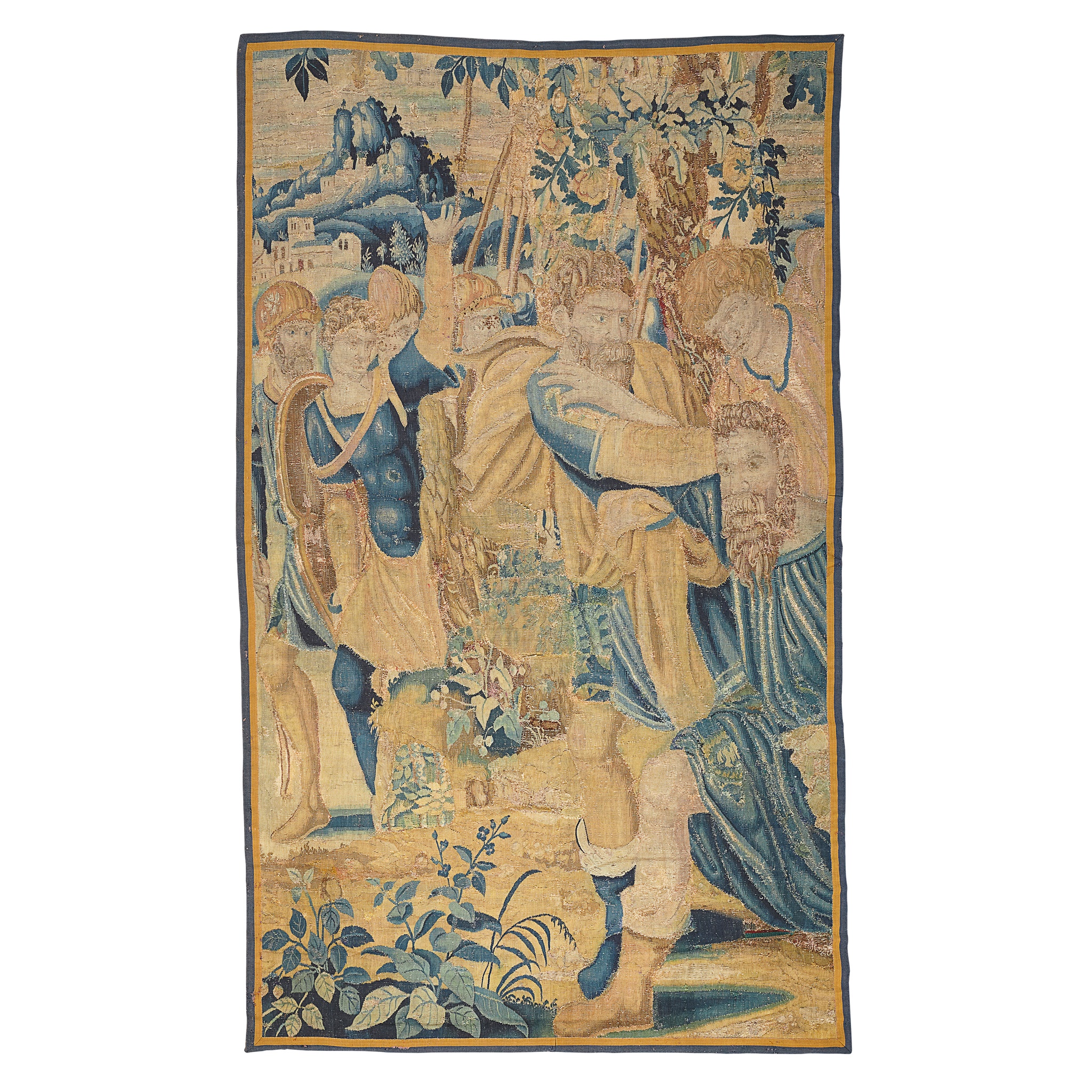 FLEMISH BIBLICAL TAPESTRY FRAGMENT