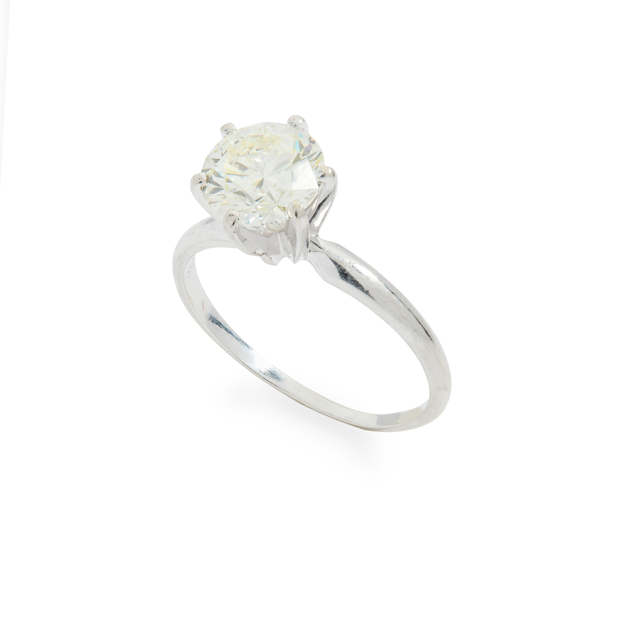 A diamond single-stone ring