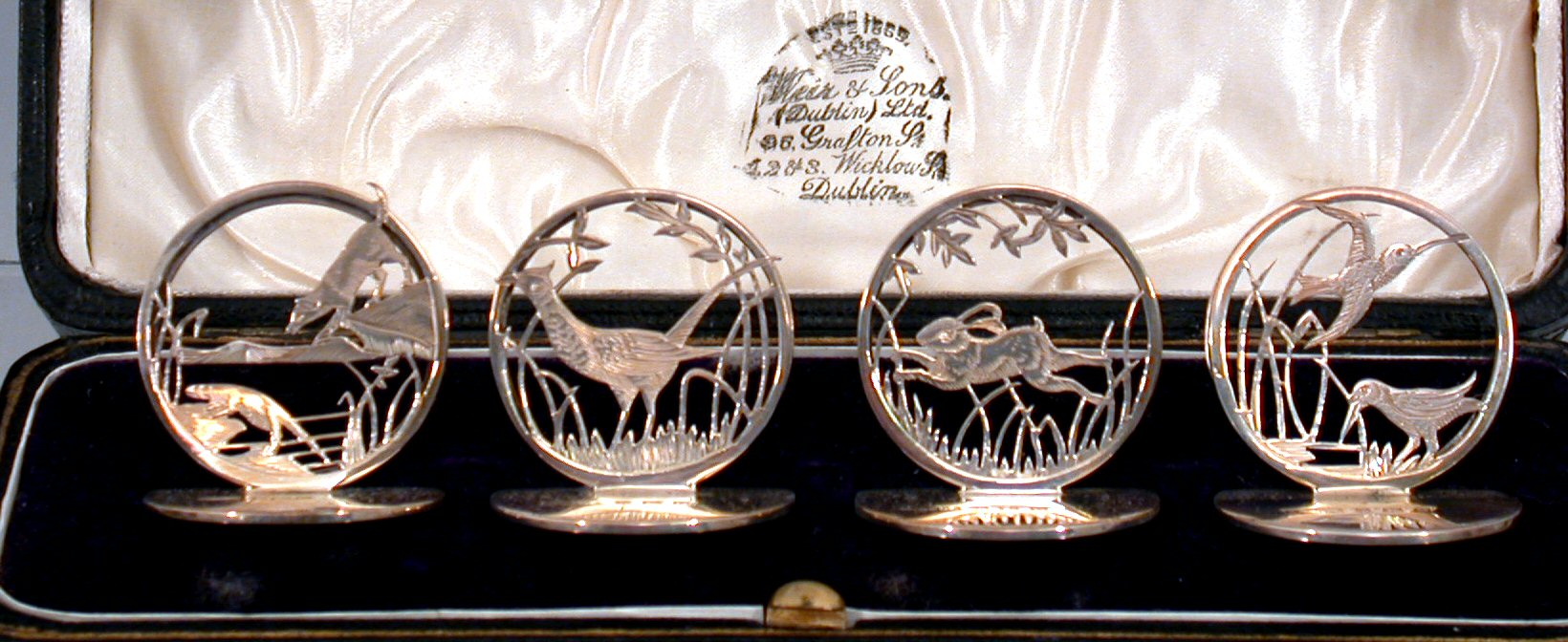 A boxed set place setting holders