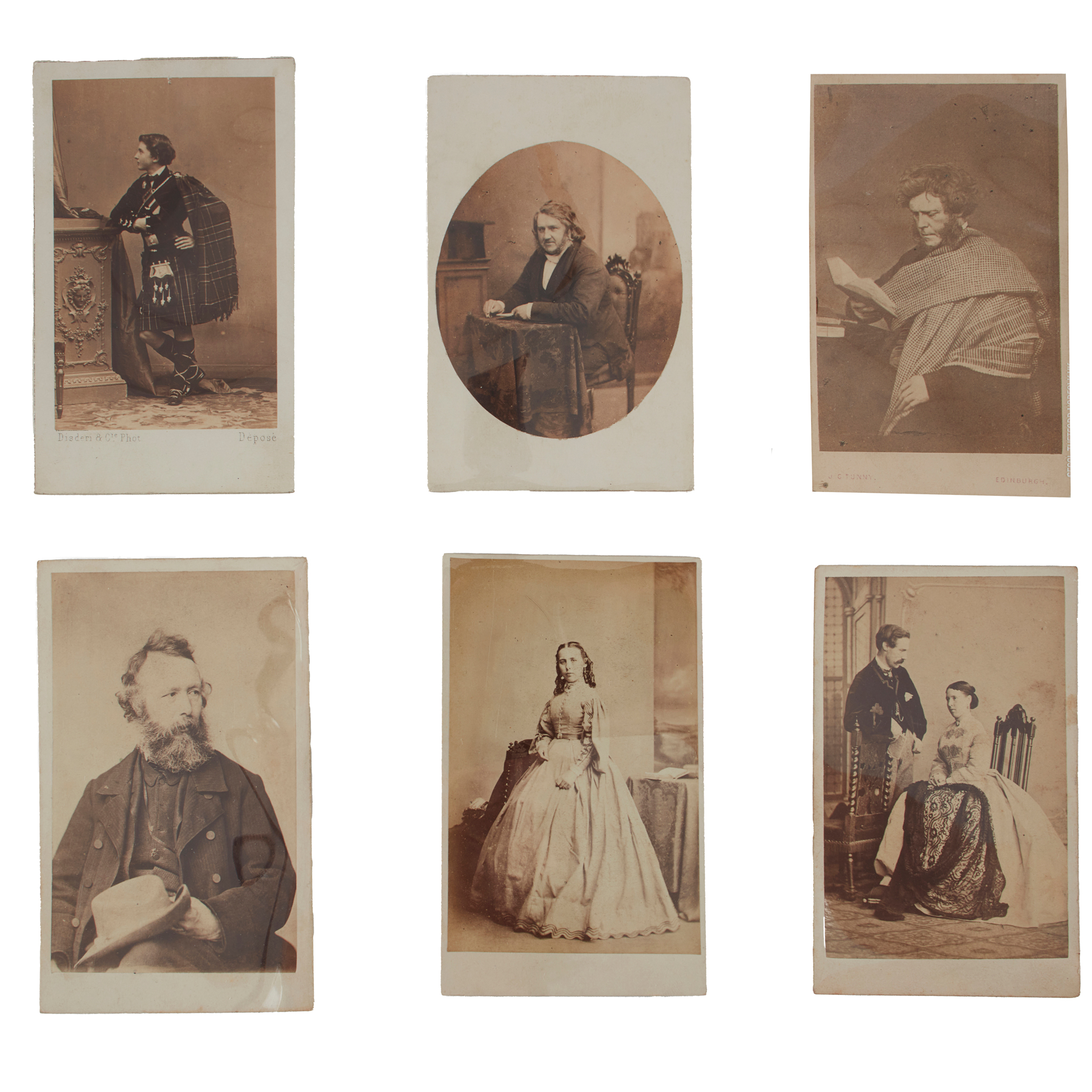 Group of cartes de visite, Scottish and Royal interest, 33 photographs