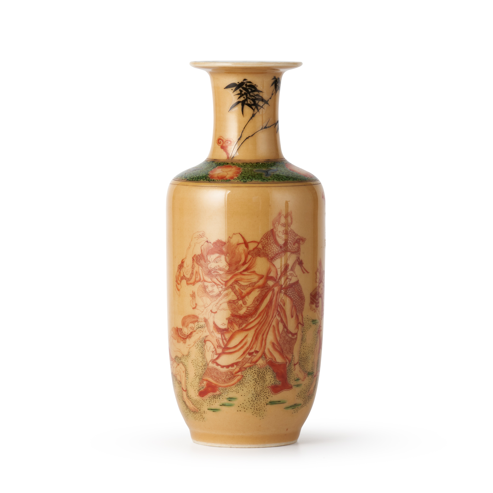 IRON-RED 'ZHONG KUI' VASE