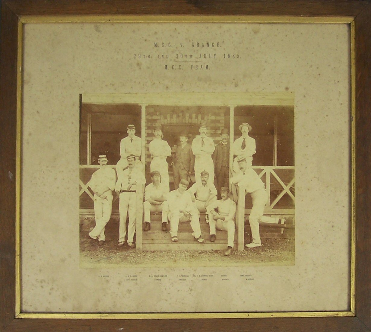 Cricket Interest; A late 19th century sepia photograph,