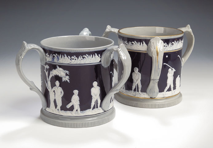 A Copeland pottery golfing Jug,