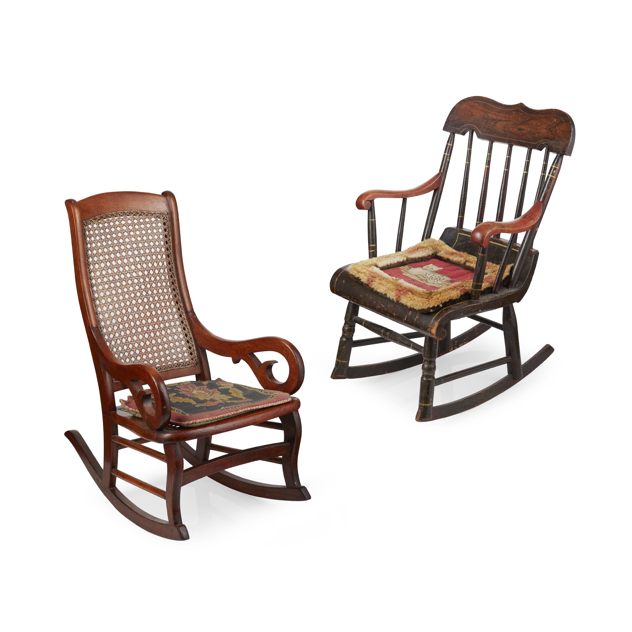 TWO AMERICAN CHILD'S ROCKING CHAIRS