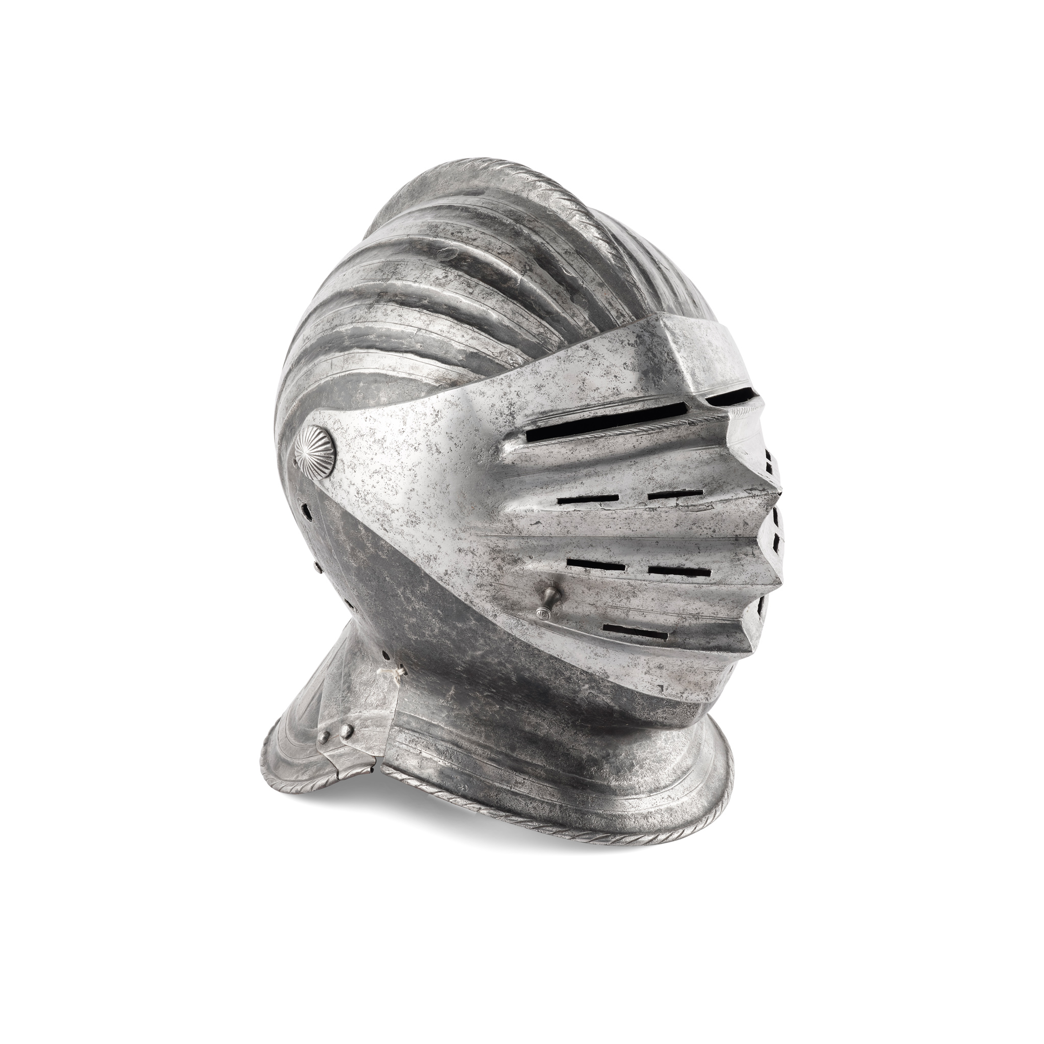 GERMAN CLOSE-HELMET OF 'MAXIMILIAN' TYPE FOR THE FIELD