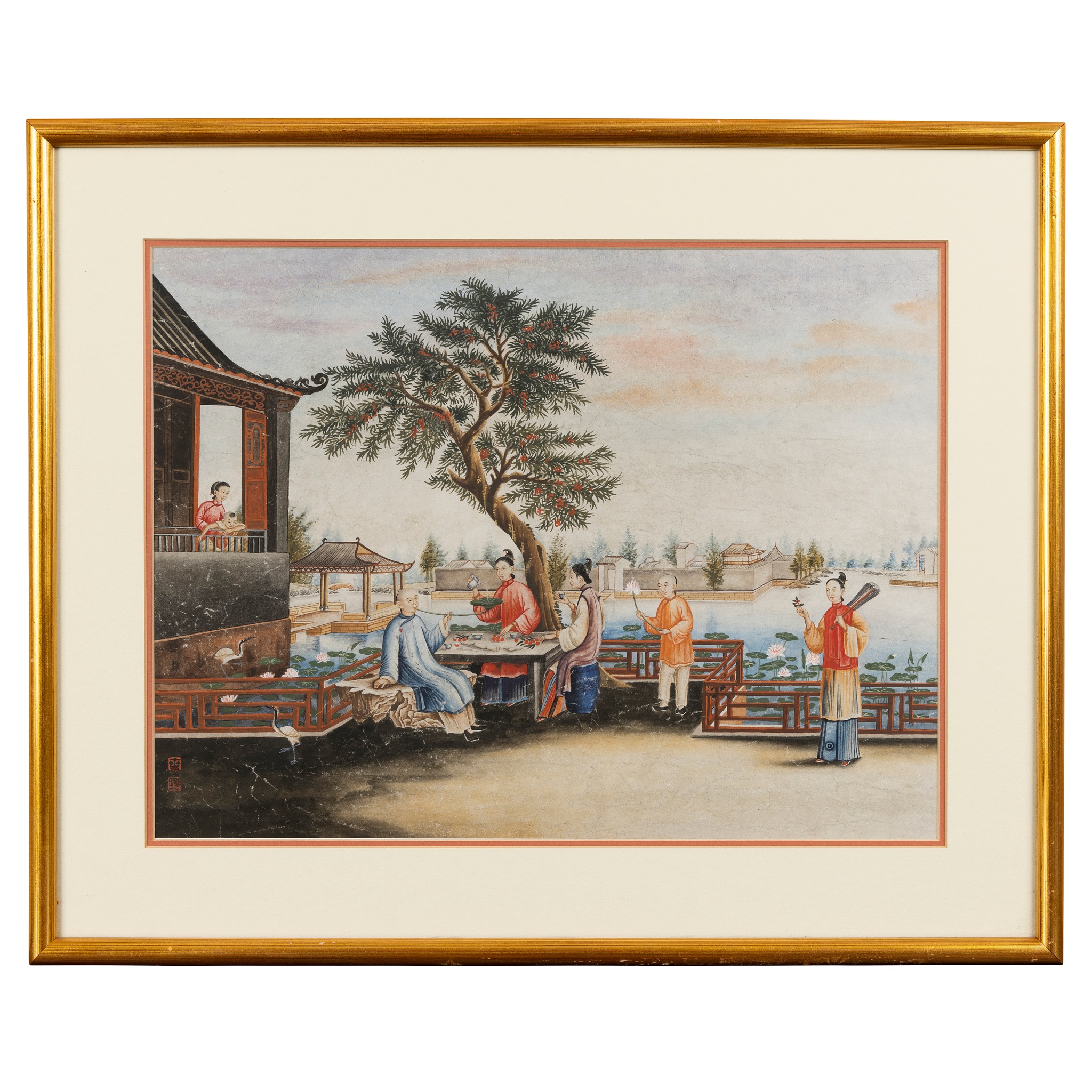 CHINESE SCHOOL, LOTUS POND SCENE