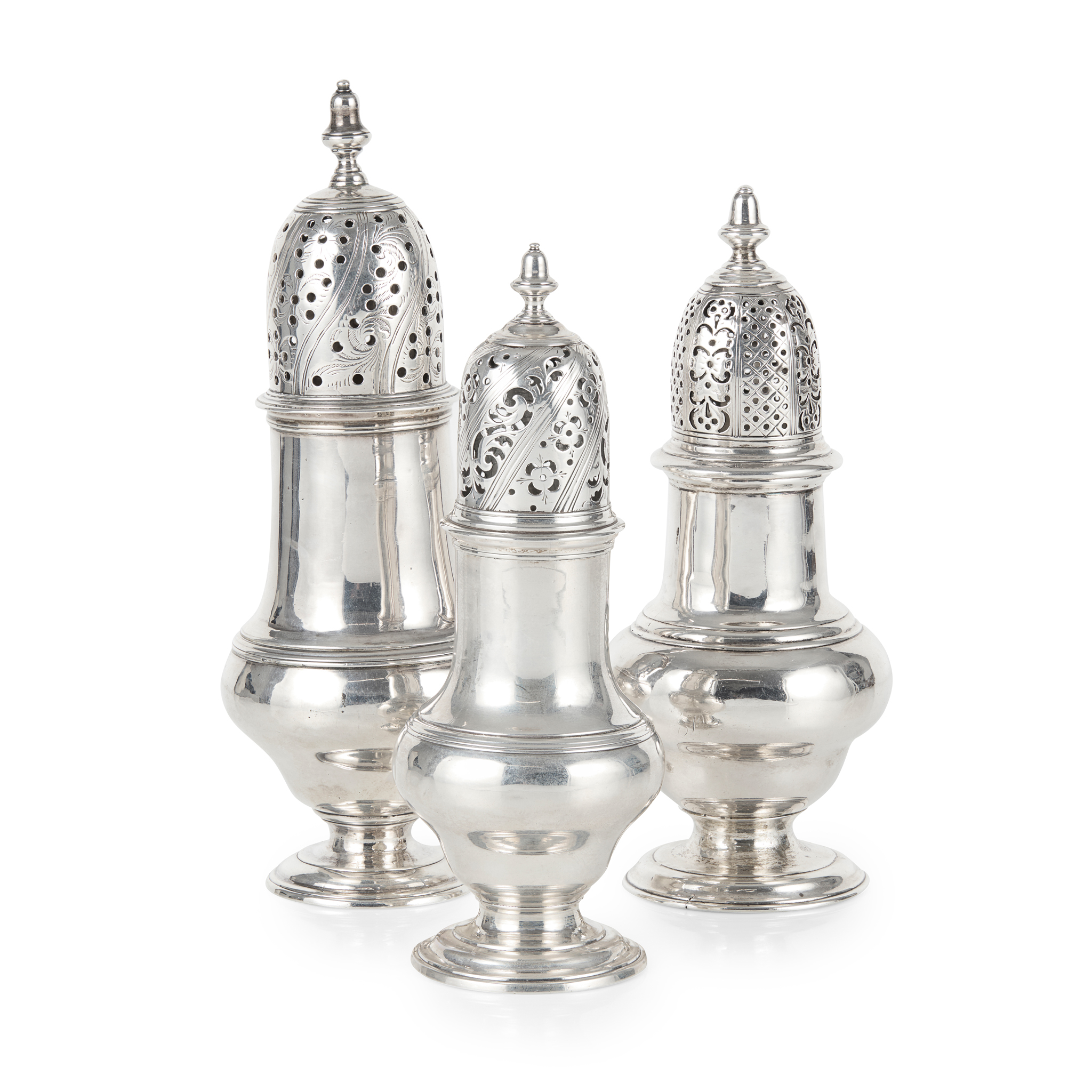 A GROUP OF THREE GEORGE III CASTERS