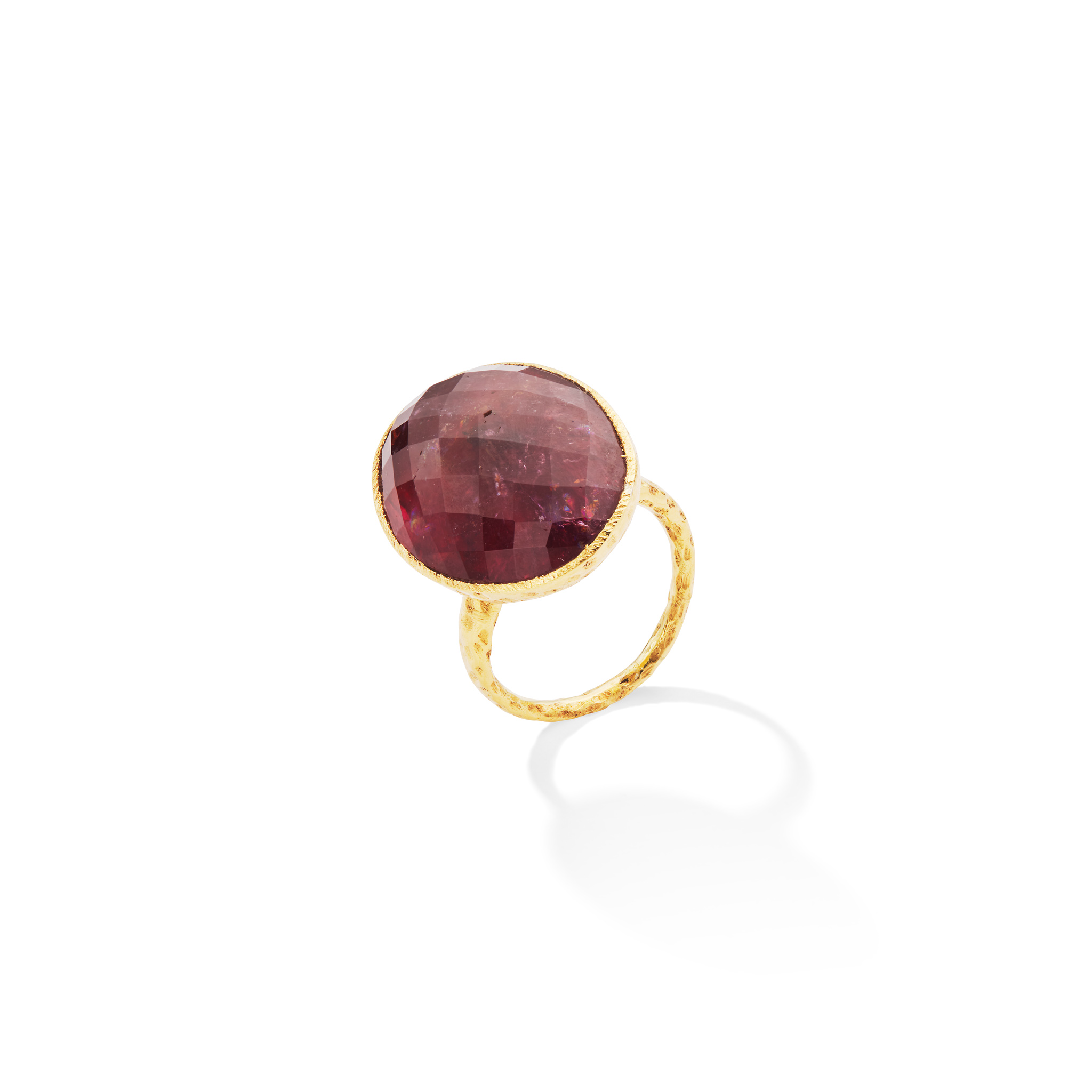 A red tourmaline cocktail ring