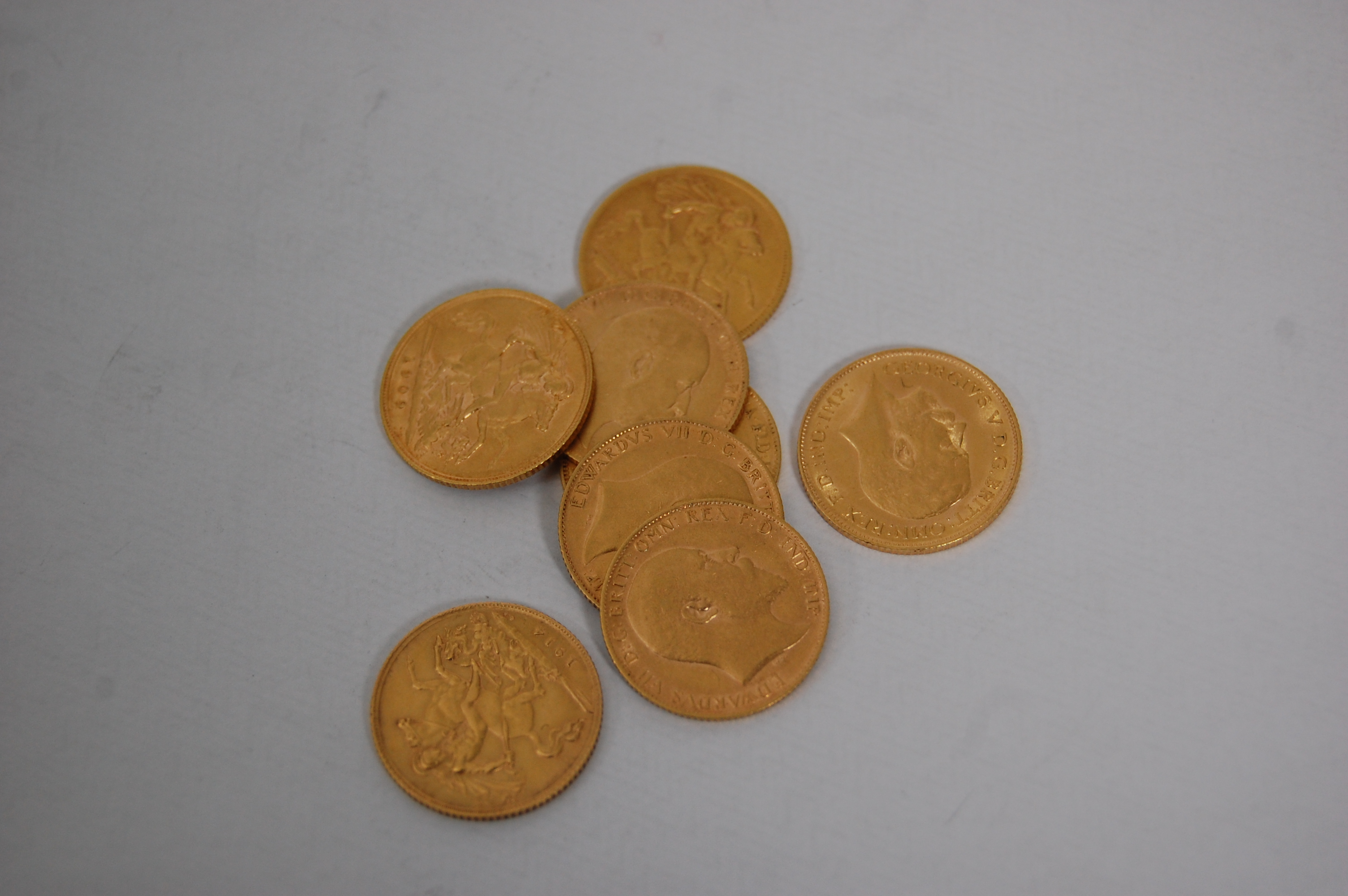 A small group of half sovereigns