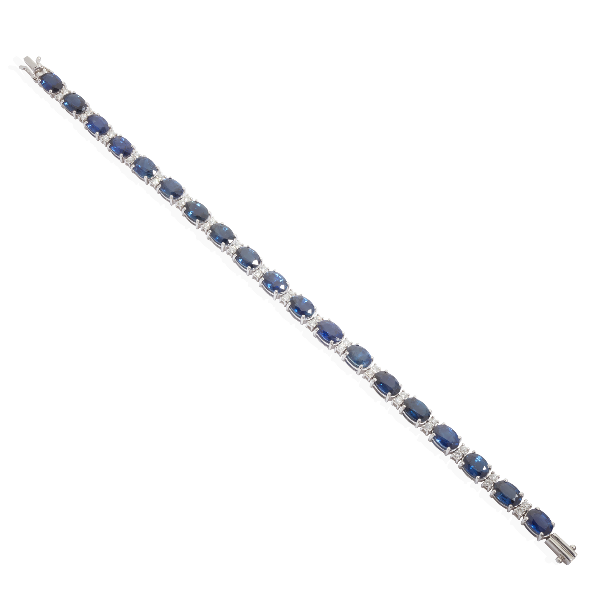 A sapphire and diamond bracelet