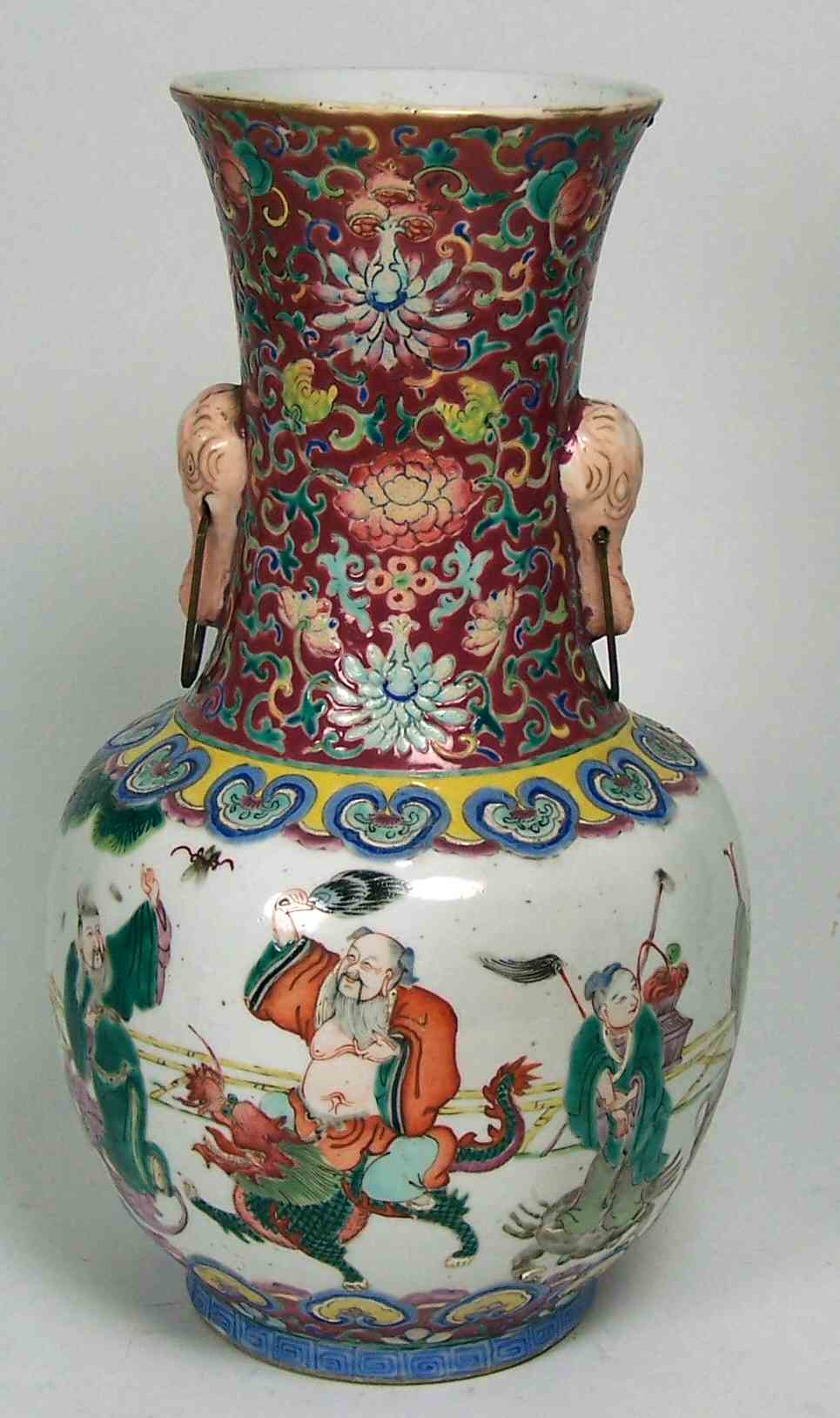A 19th century Chinese famille rose vase