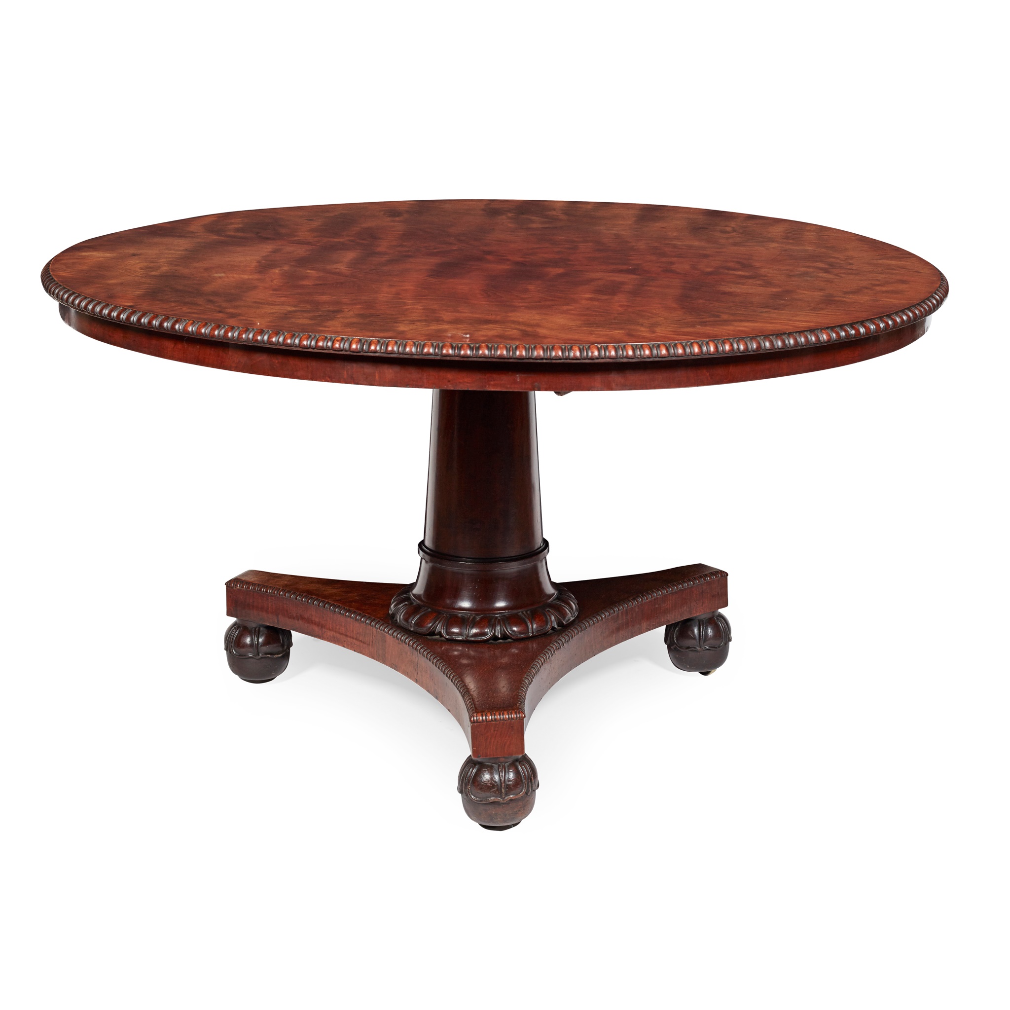 GOOD REGENCY MAHOGANY BREAKFAST TABLE, ATTRIBUTED TO WILLIAM TROTTER