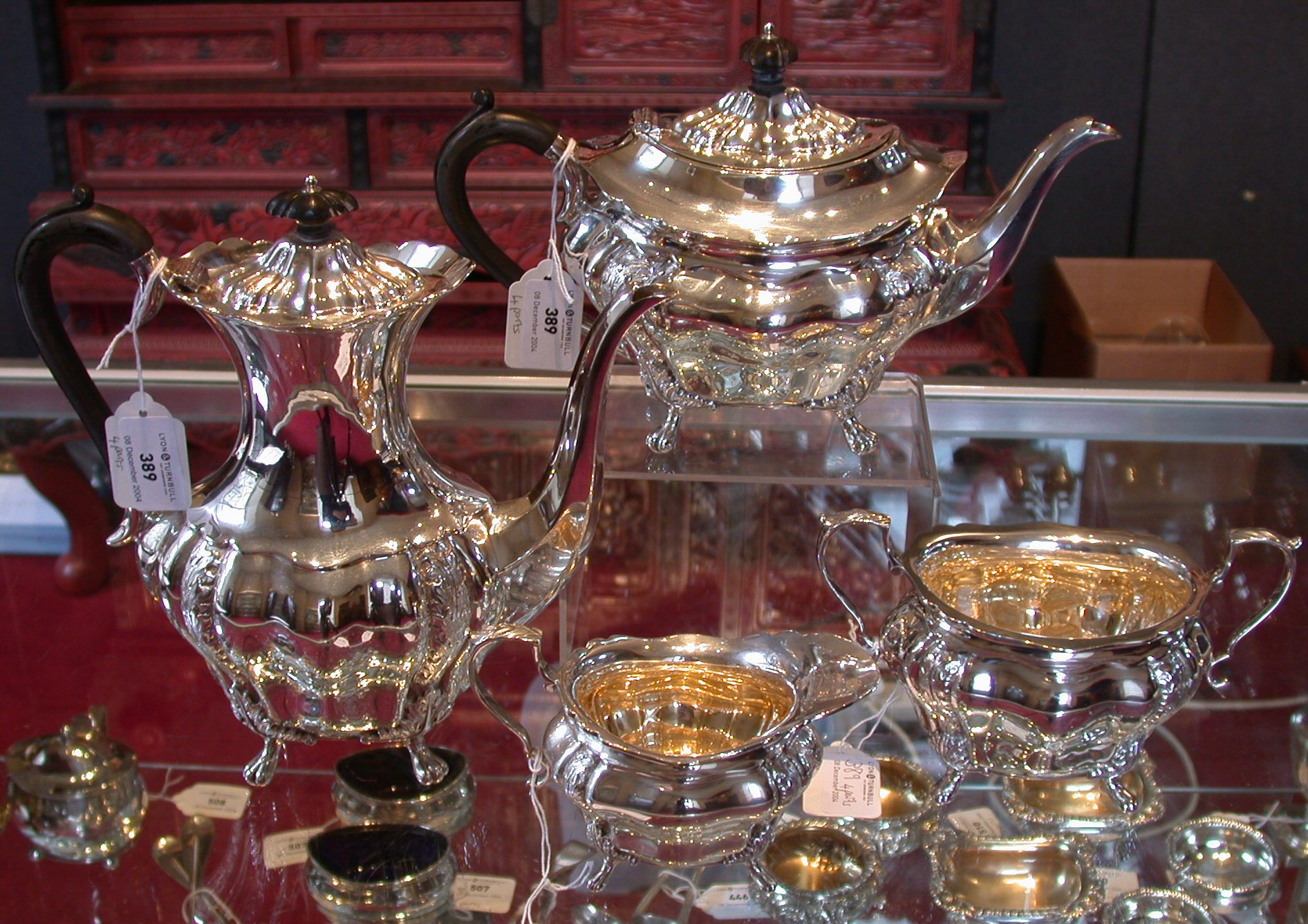 An Edwardian four piece tea and coffee service,