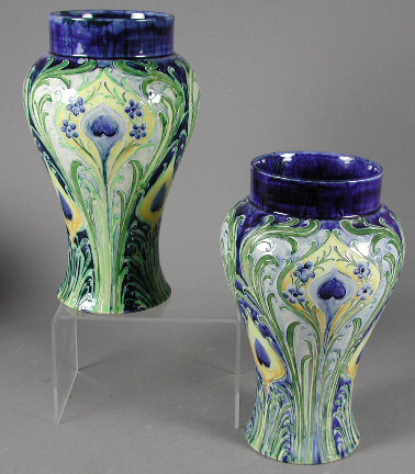 A pair of Moorcroft Florian ware baluster vases