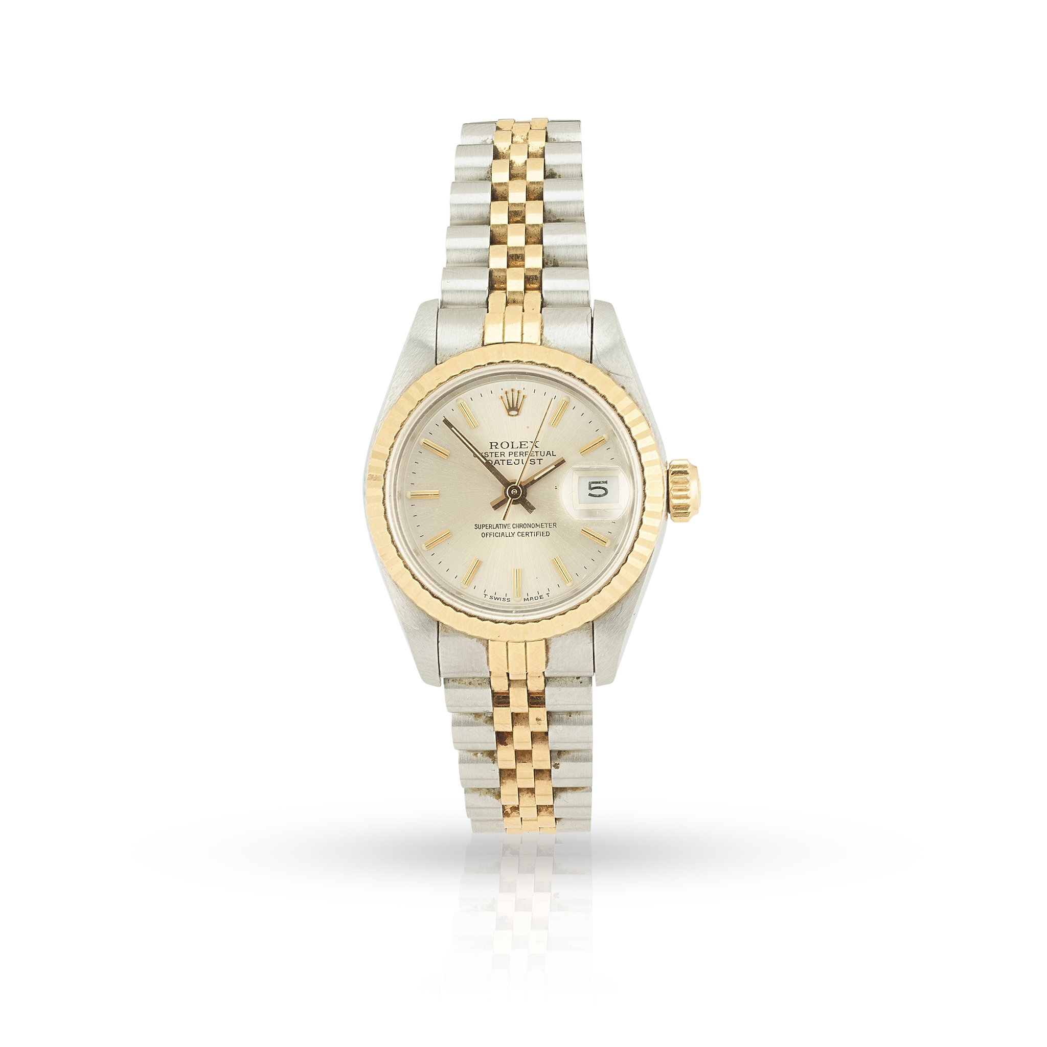 Rolex. A Ladies fine stainless steel and gold self-winding wristwatch