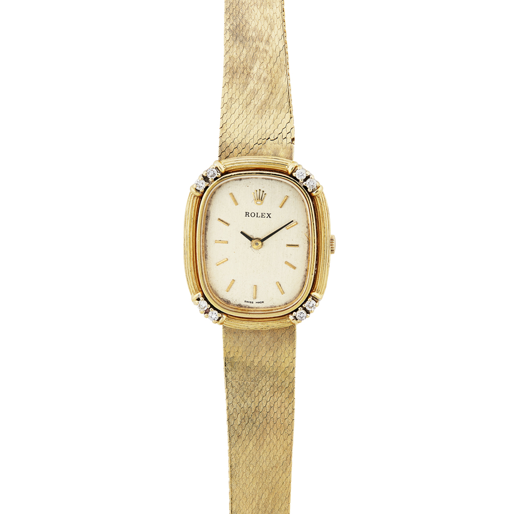 ROLEX - A lady's 18ct gold wrist watch