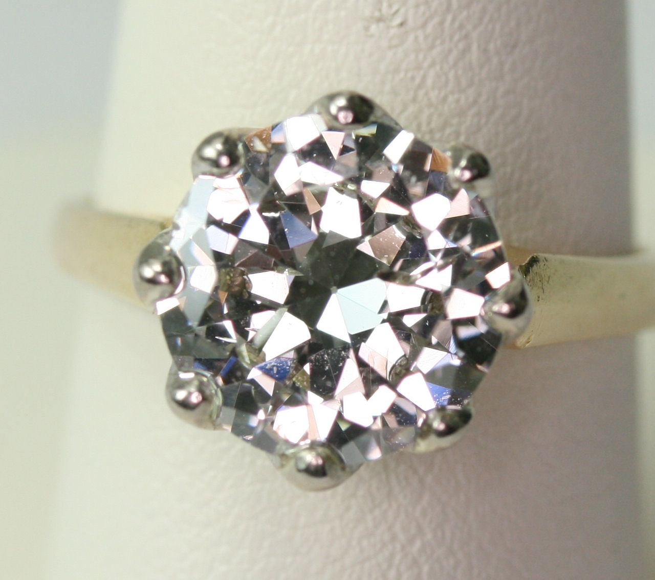 A large diamond single-stone ring,