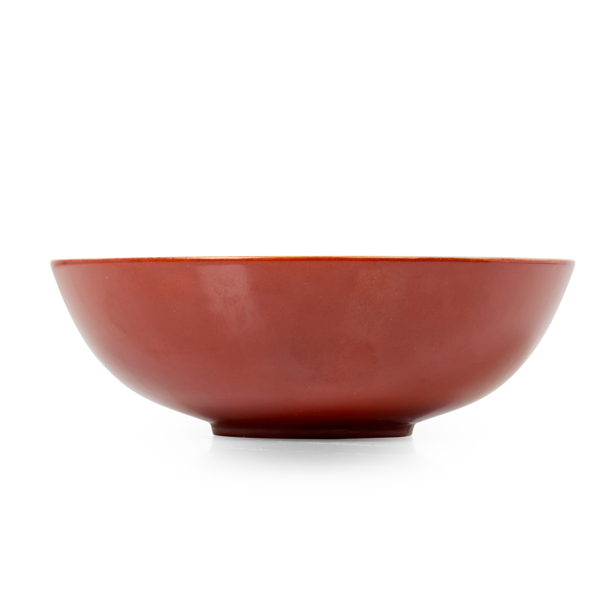CHINESE RED-ENAMELLED BOWL