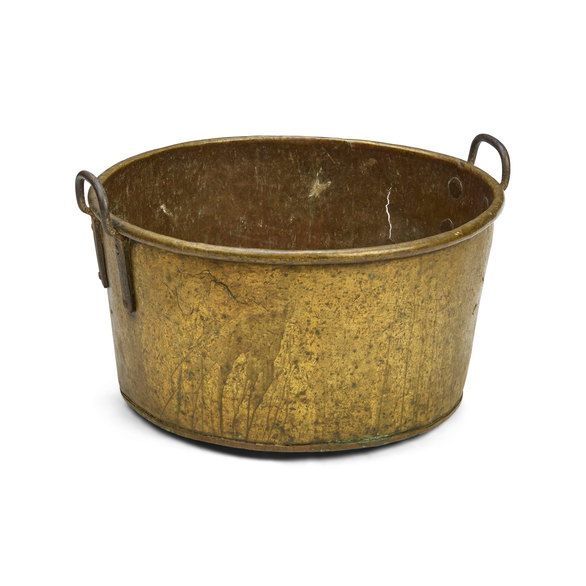 LARGE COPPER AND BRASS LOG BIN