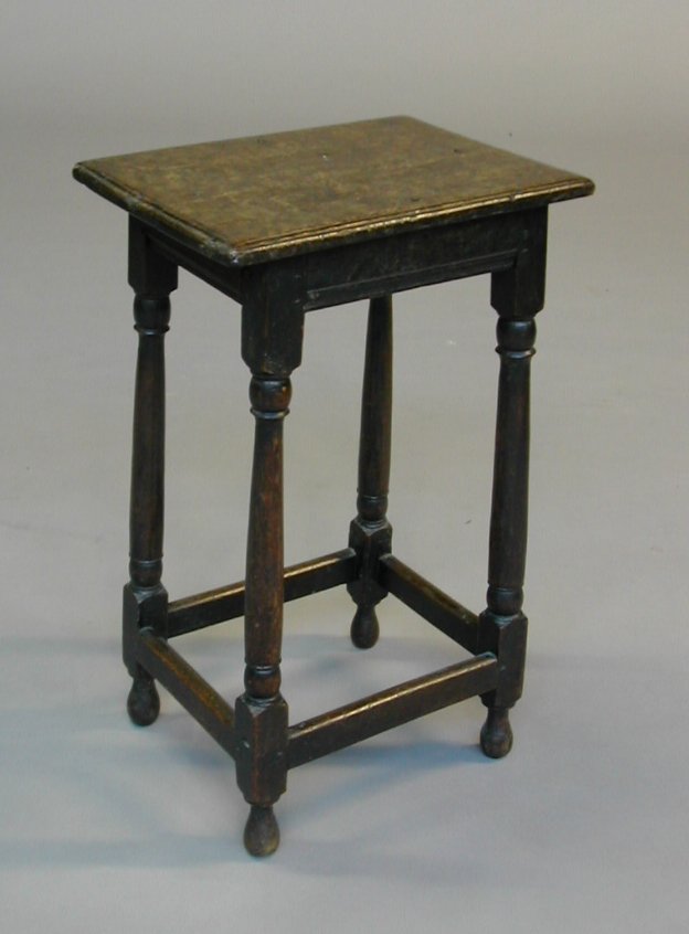 A 17th century oak joint stool