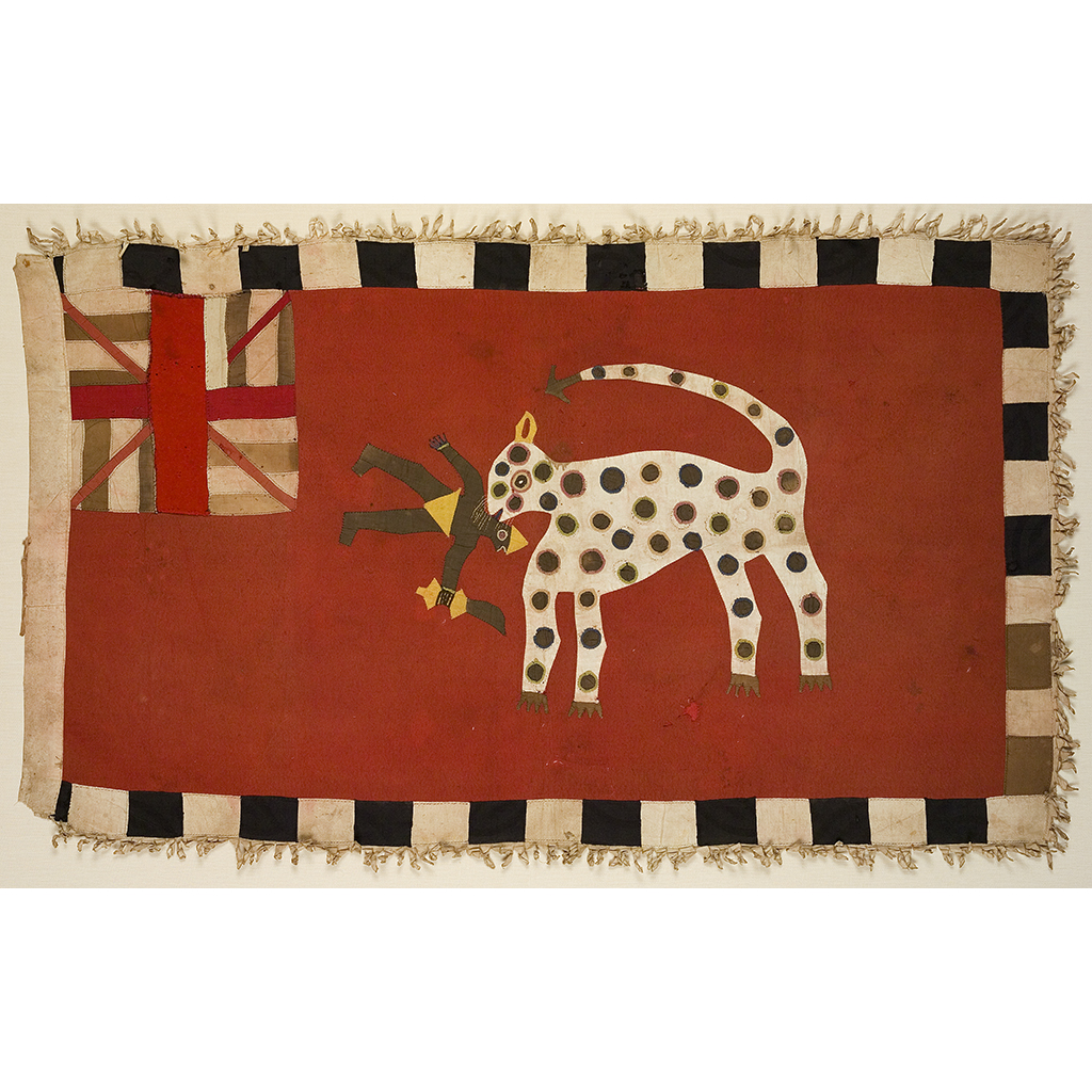 FANTE ASAFO FLAG: AFTER THE LEOPARD THERE IS NO OTHER (ANIMAL)