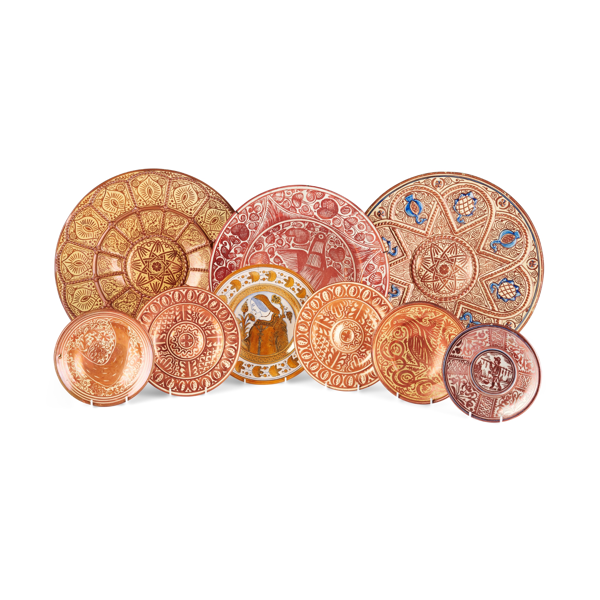 COLLECTION OF HISPANO MORESQUE LUSTRE WARE