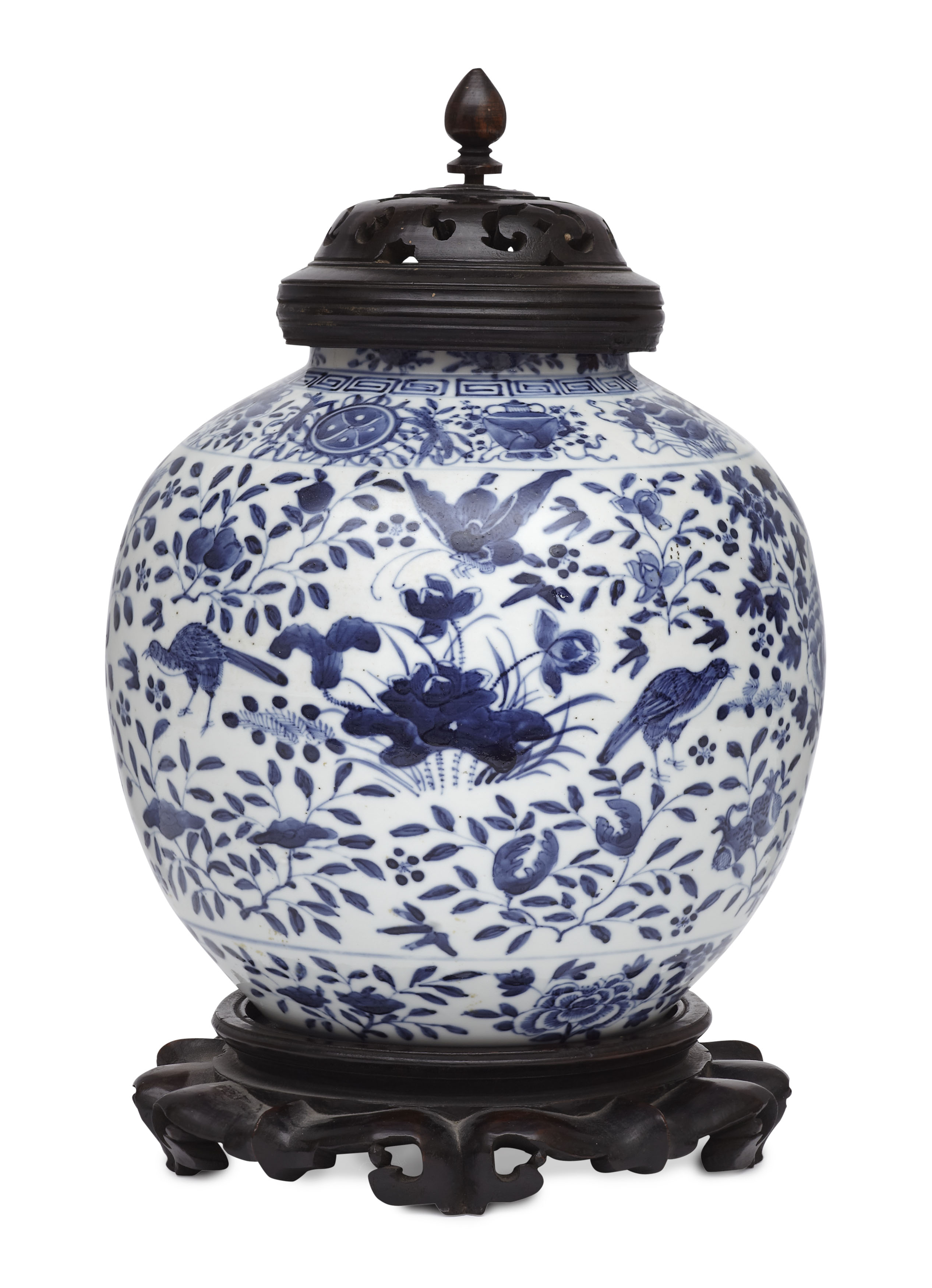 CHINESE BLUE AND WHITE JAR