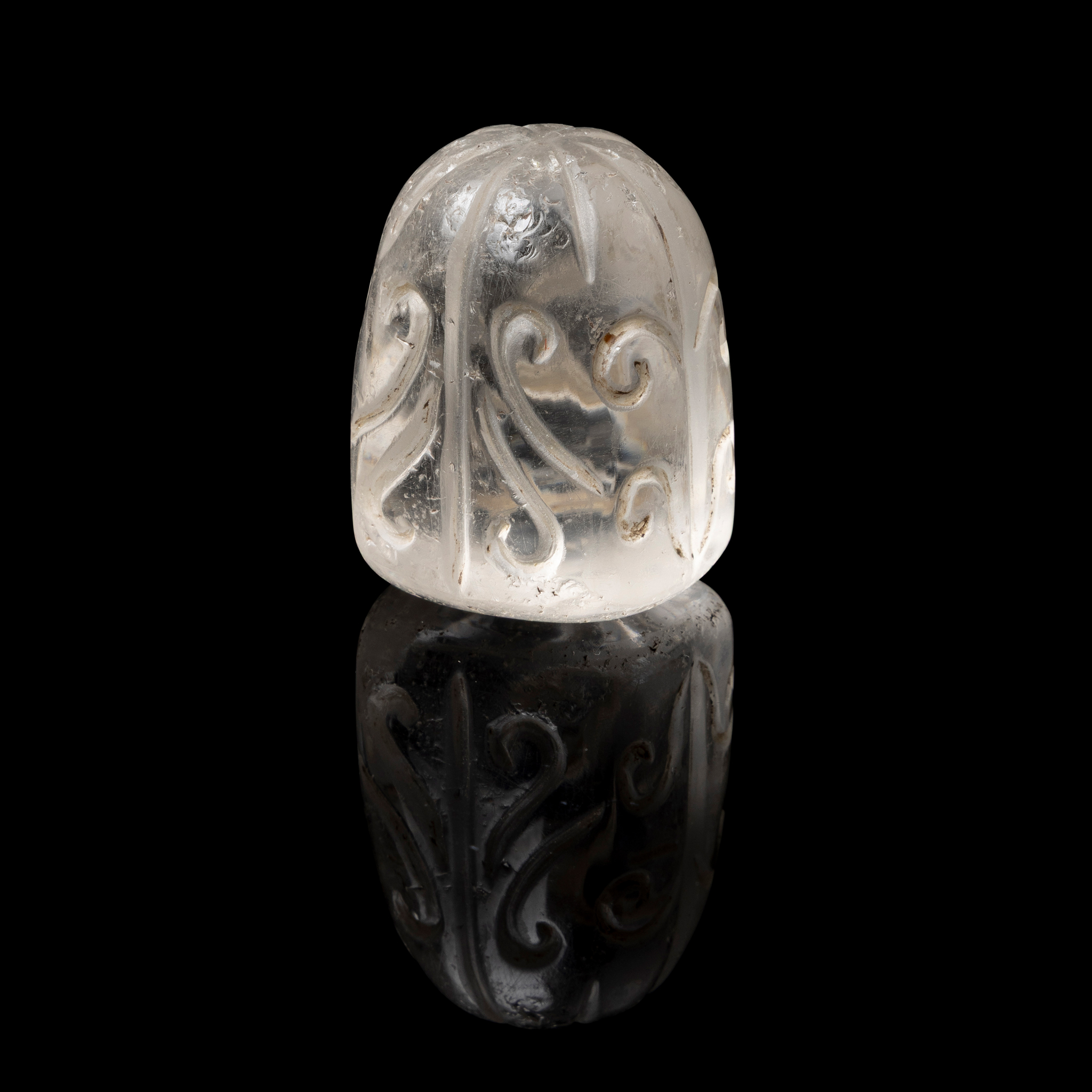 AN ABBASID OR FATIMID CARVED ROCK CRYSTAL CHESS PIECE