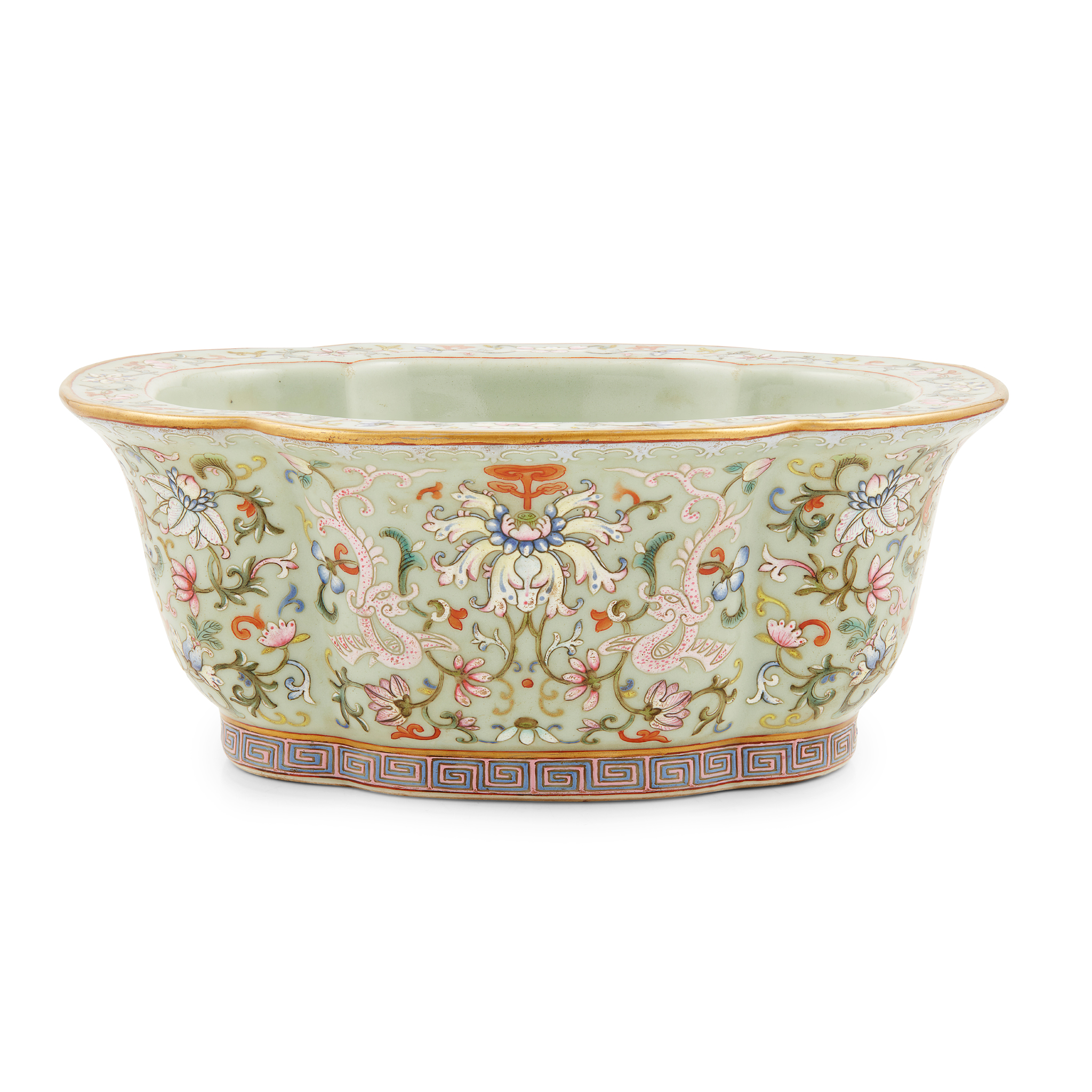 CELADON-GROUND FAMILLE ROSE JARDINIÈRE