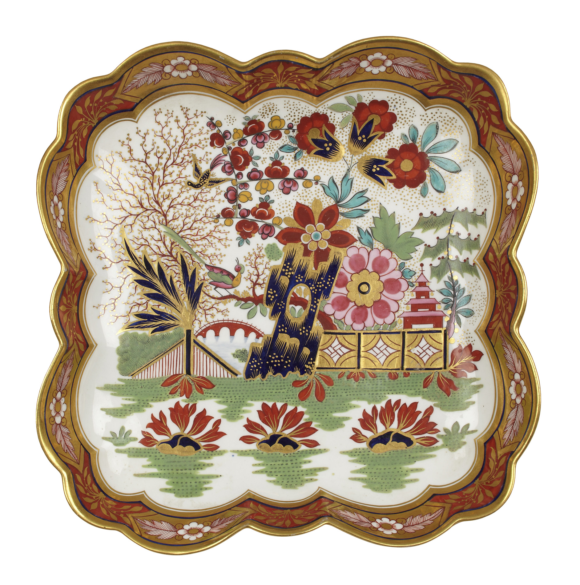 FLIGHT, BARR & BARR IMARI PATTERN SERVING DISH