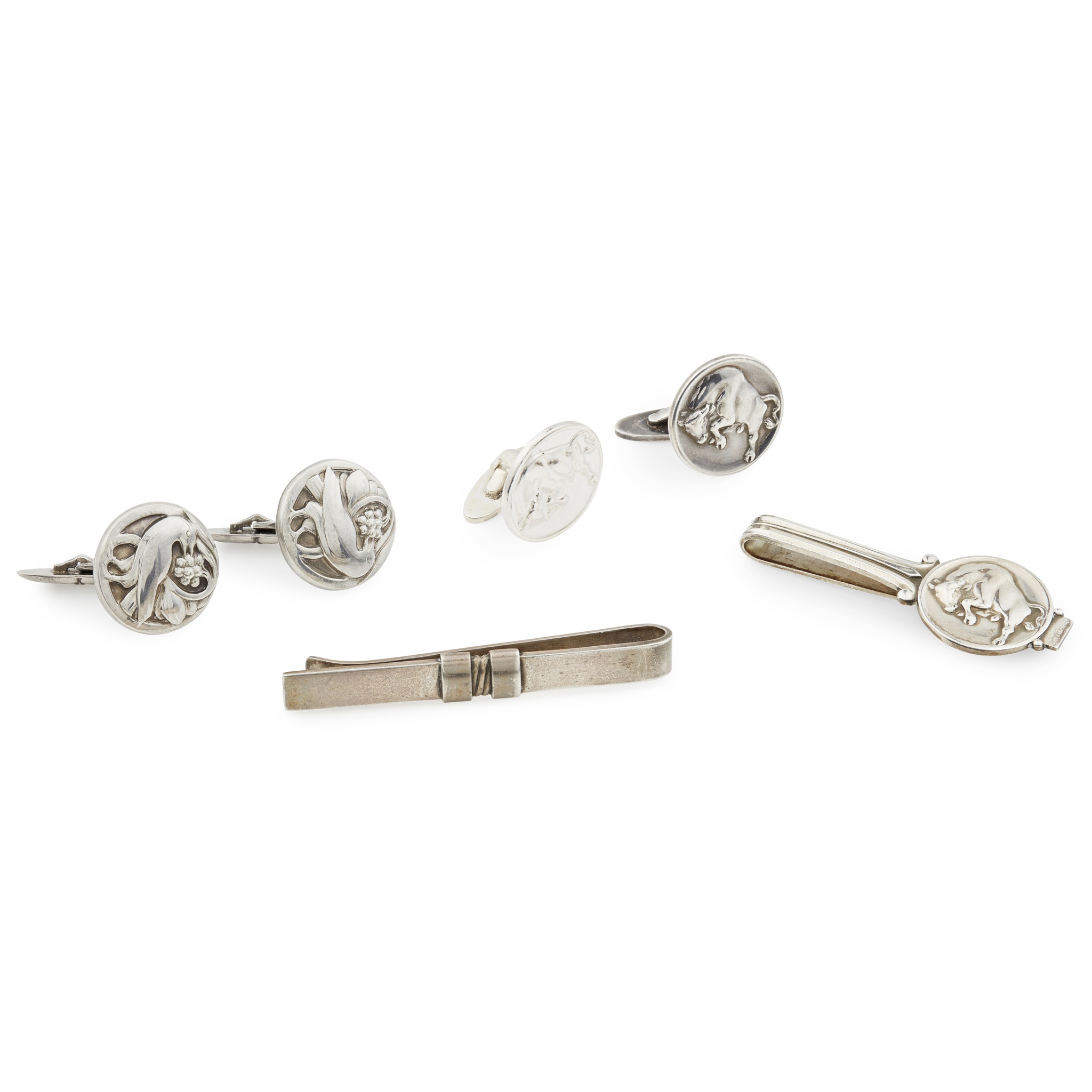 A collection of Georg Jensen cufflinks