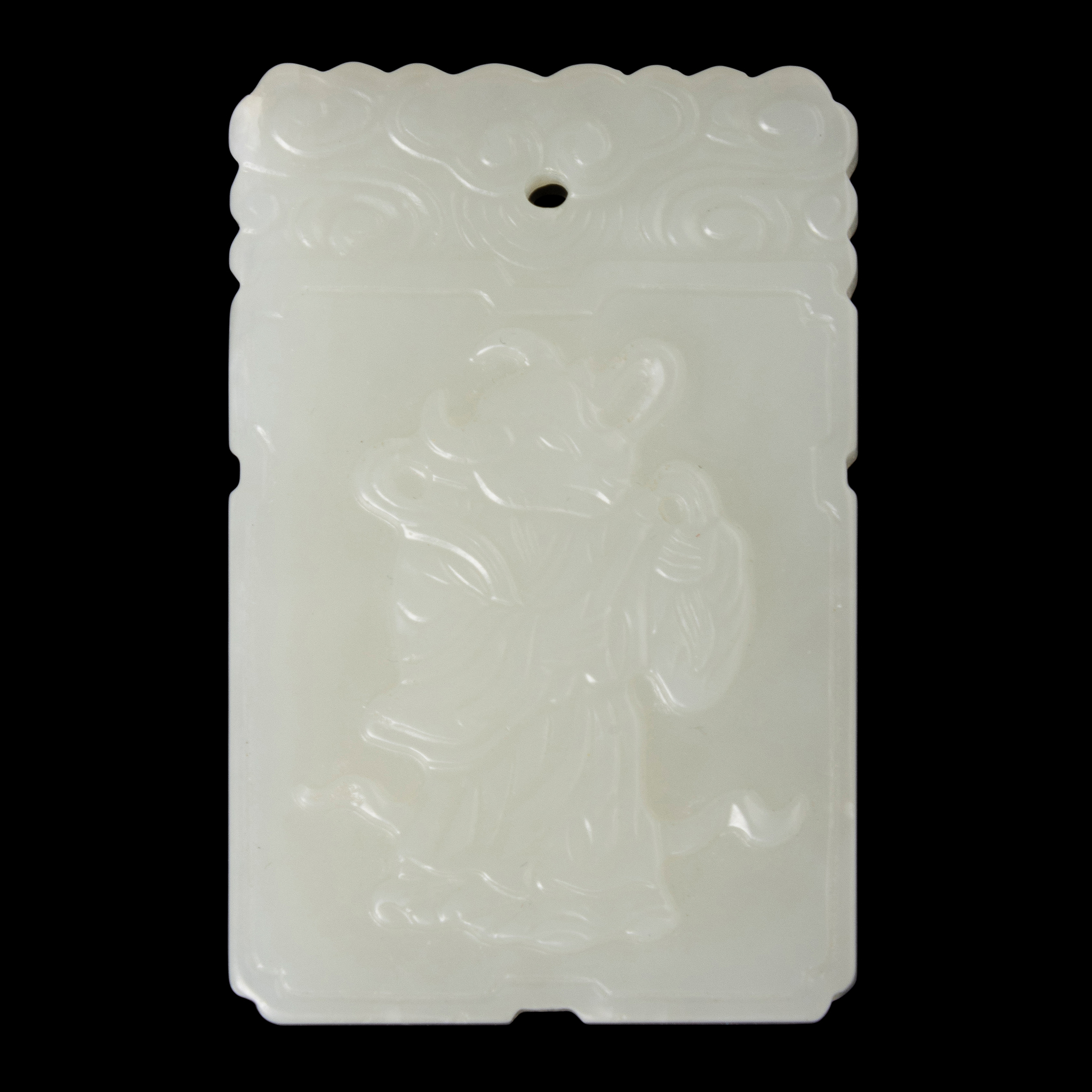 CHINESE WHITE JADE 'ZODIAC' PLAQUE