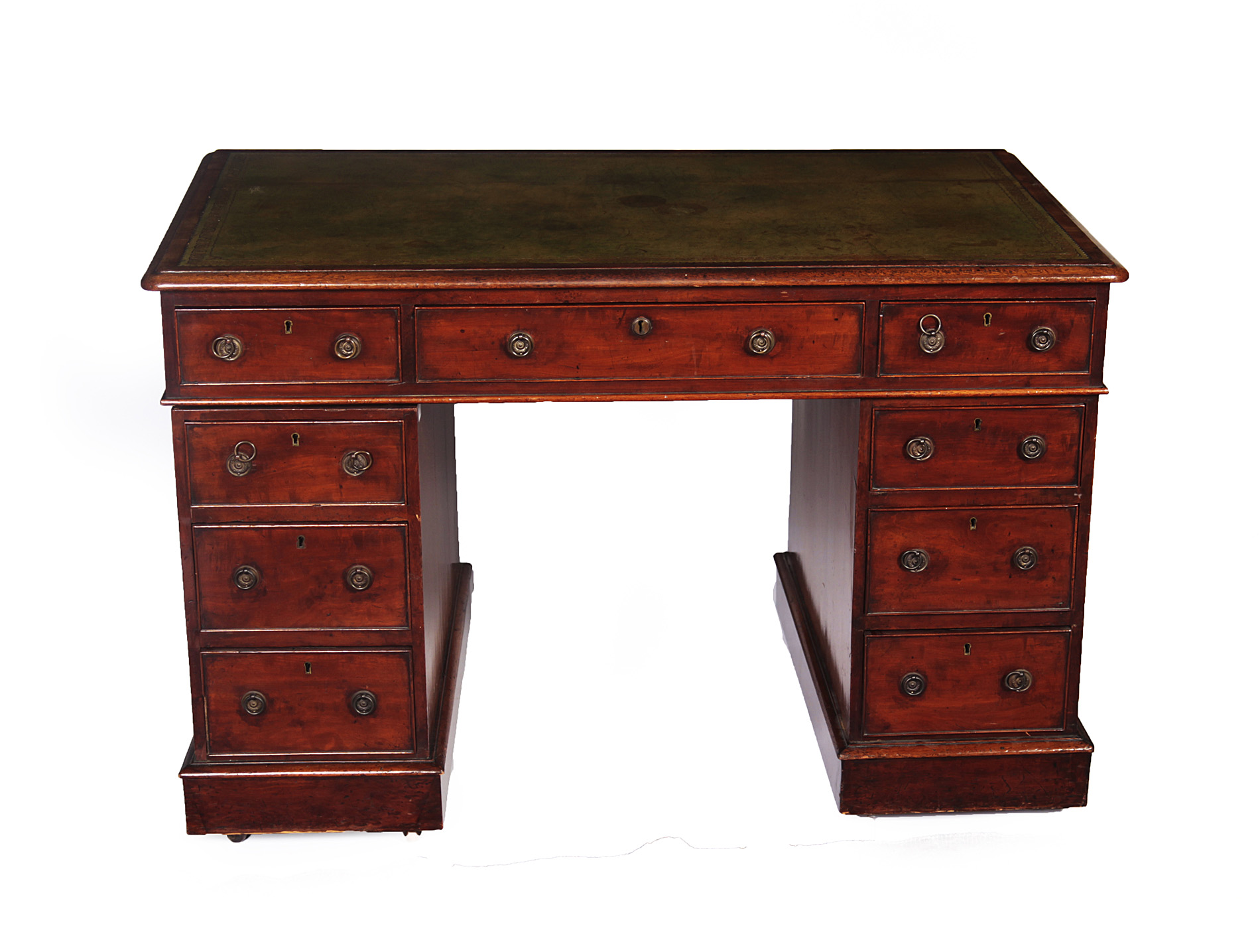 VICTORIAN MAHOGANY PEDESTAL DESK