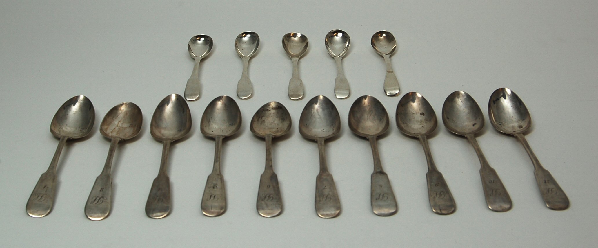 Unattributed - a set of ten Scottish provincial teaspoons
