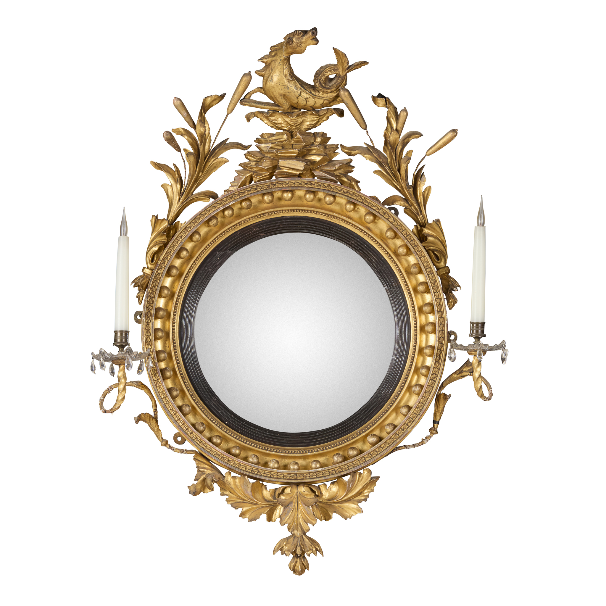 REGENCY GILTWOOD GIRONDOLE CONVEX MIRROR