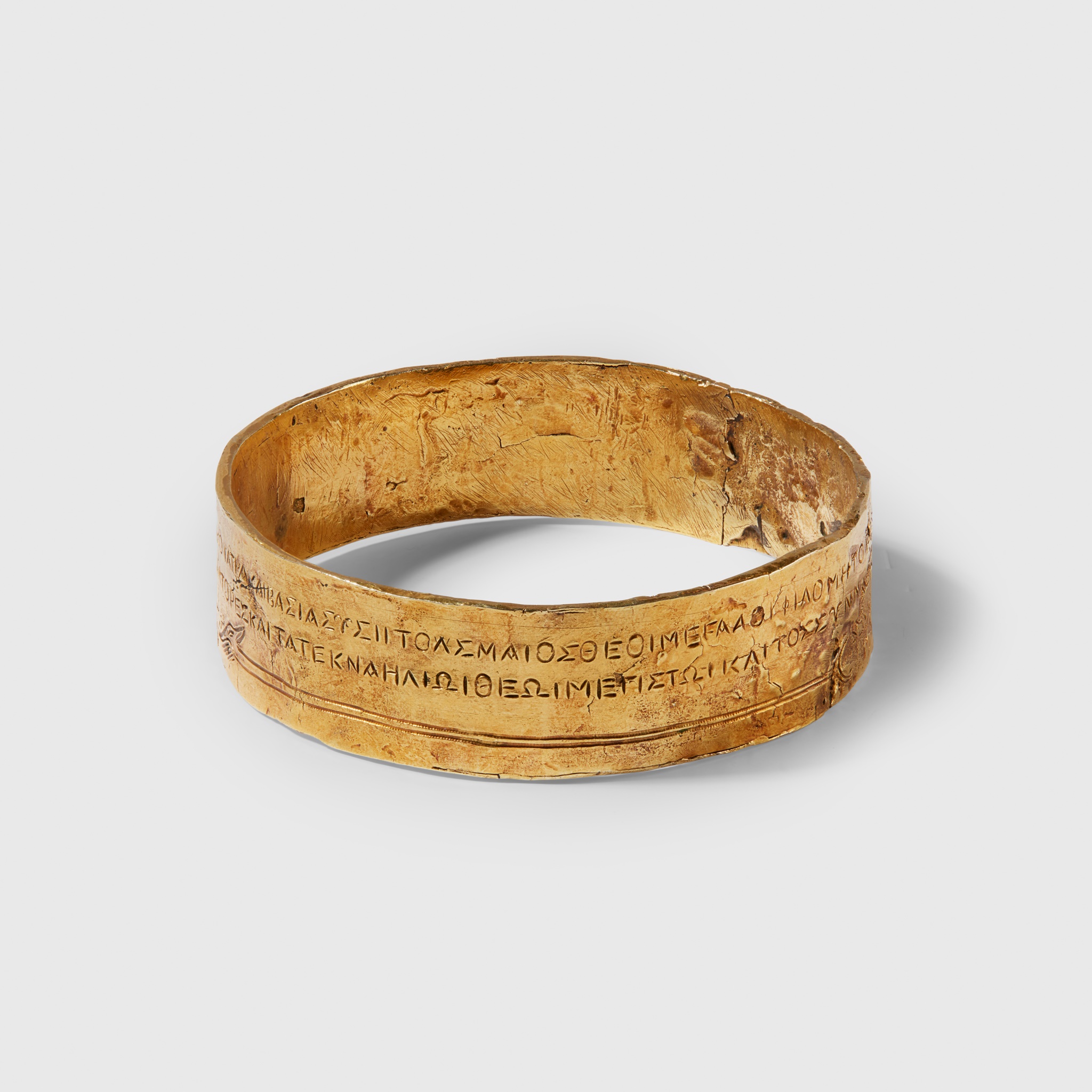 HELLENISTIC GOLD BRACELET WITH INSCRIPTION