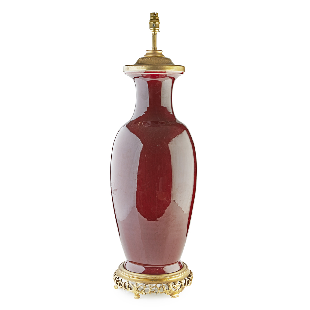 LARGE SANG-DE-BOEUF BALUSTER VASE