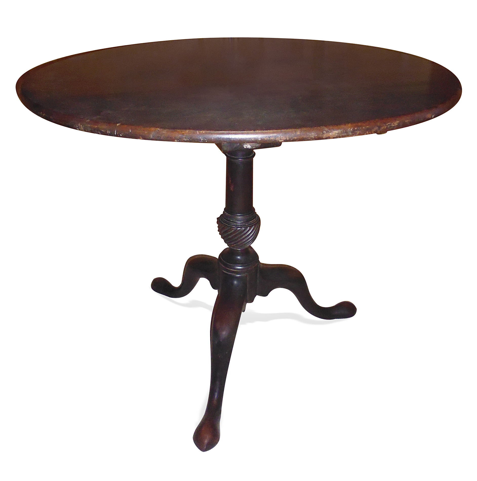 GEORGE III MAHOGANY BIRDCAGE TABLE