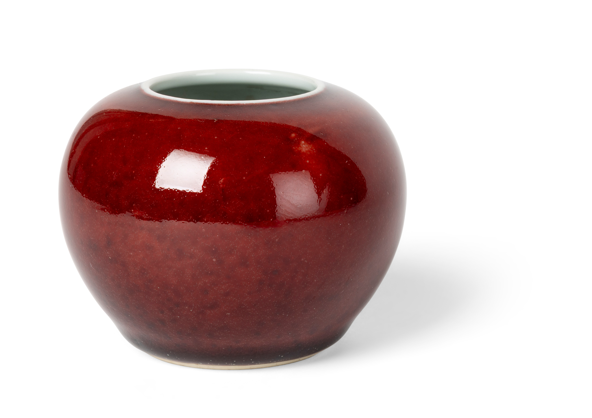 CHINESE RED-GLAZED WATERPOT