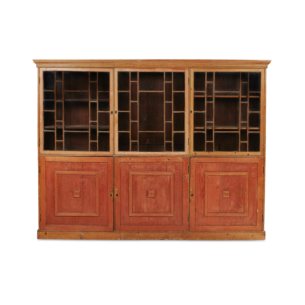 REGENCY ESTATE MADE STAINED PINE BOOKCASE