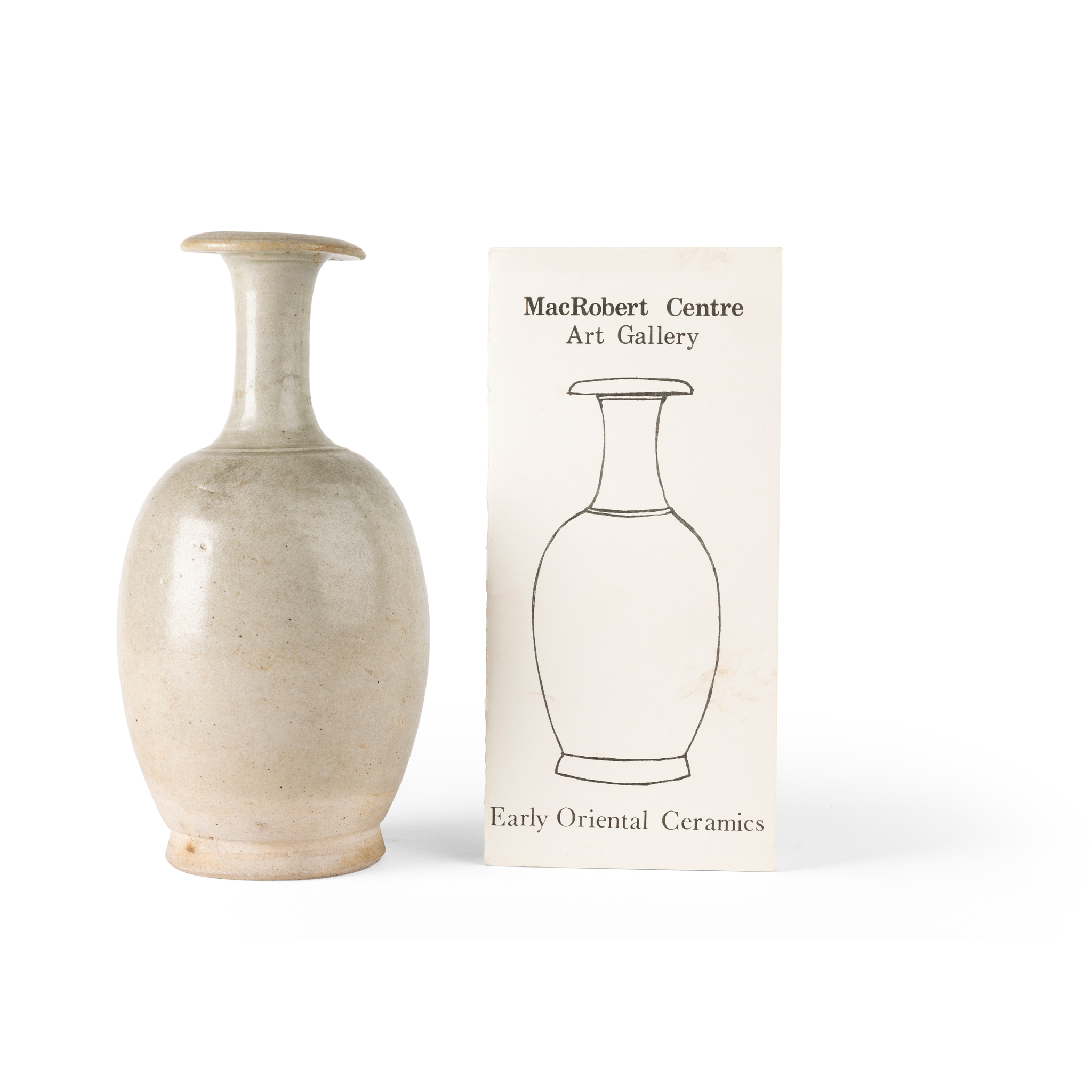 WHITE-GLAZED BOTTLE VASE