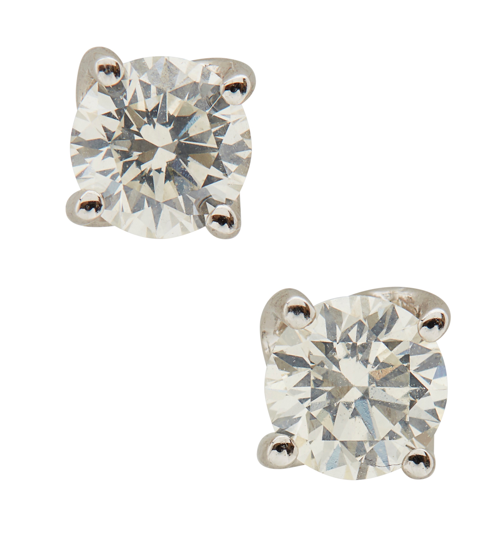 A pair of diamond set studs
