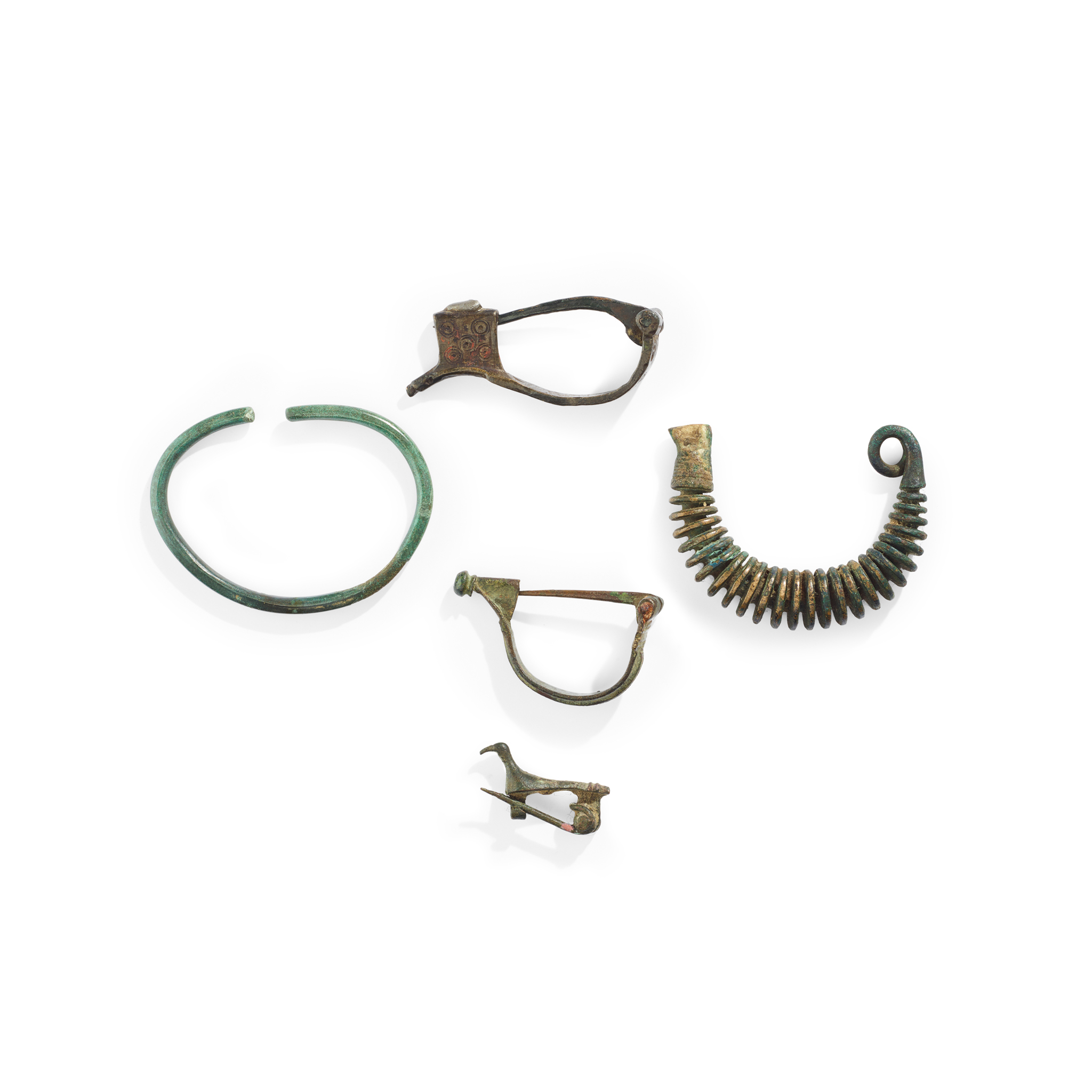 ANTIQUARIANS COLLECTION OF ANCIENT BRONZE FIBULAE BROOCHES