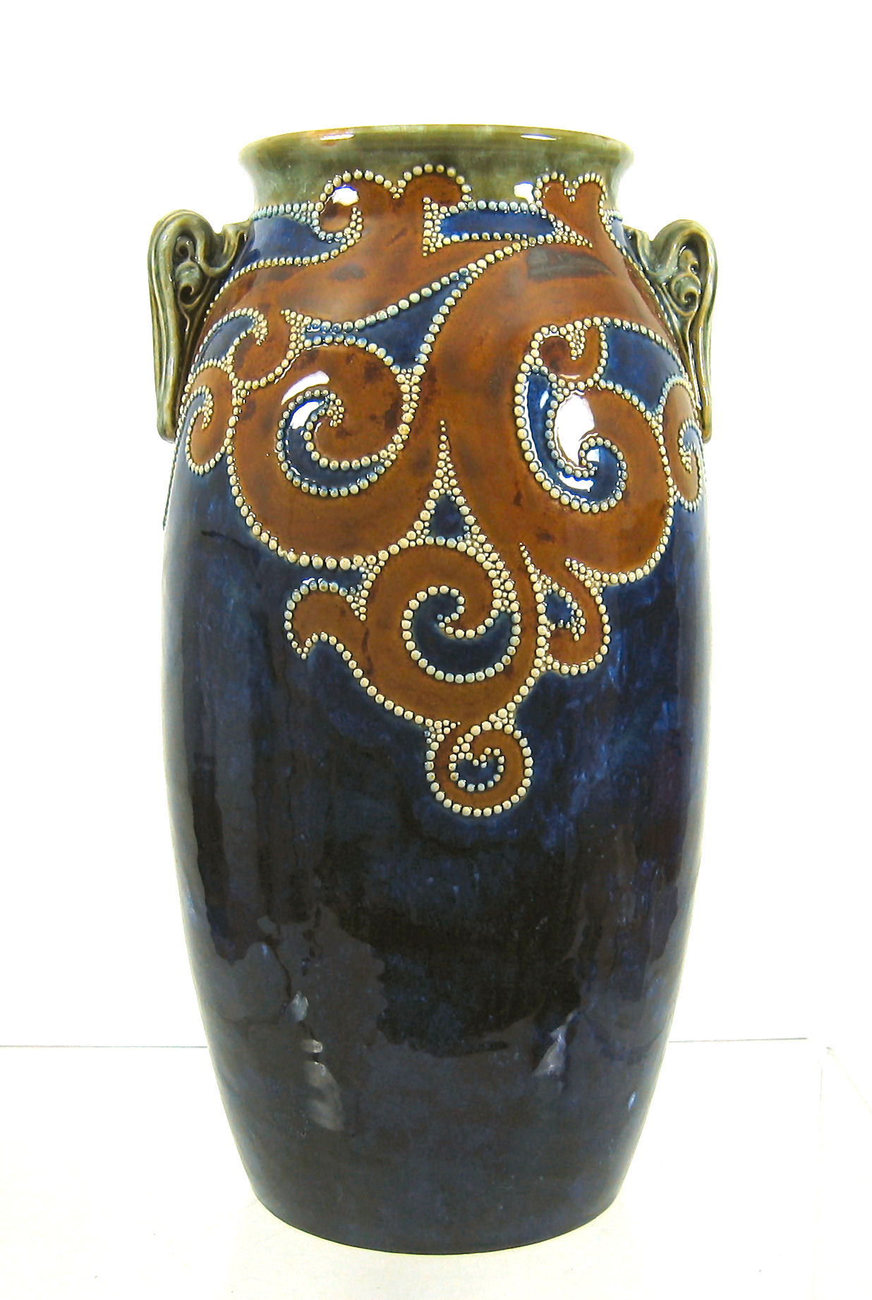 A Doulton Lambeth stoneware twin-handled vase,