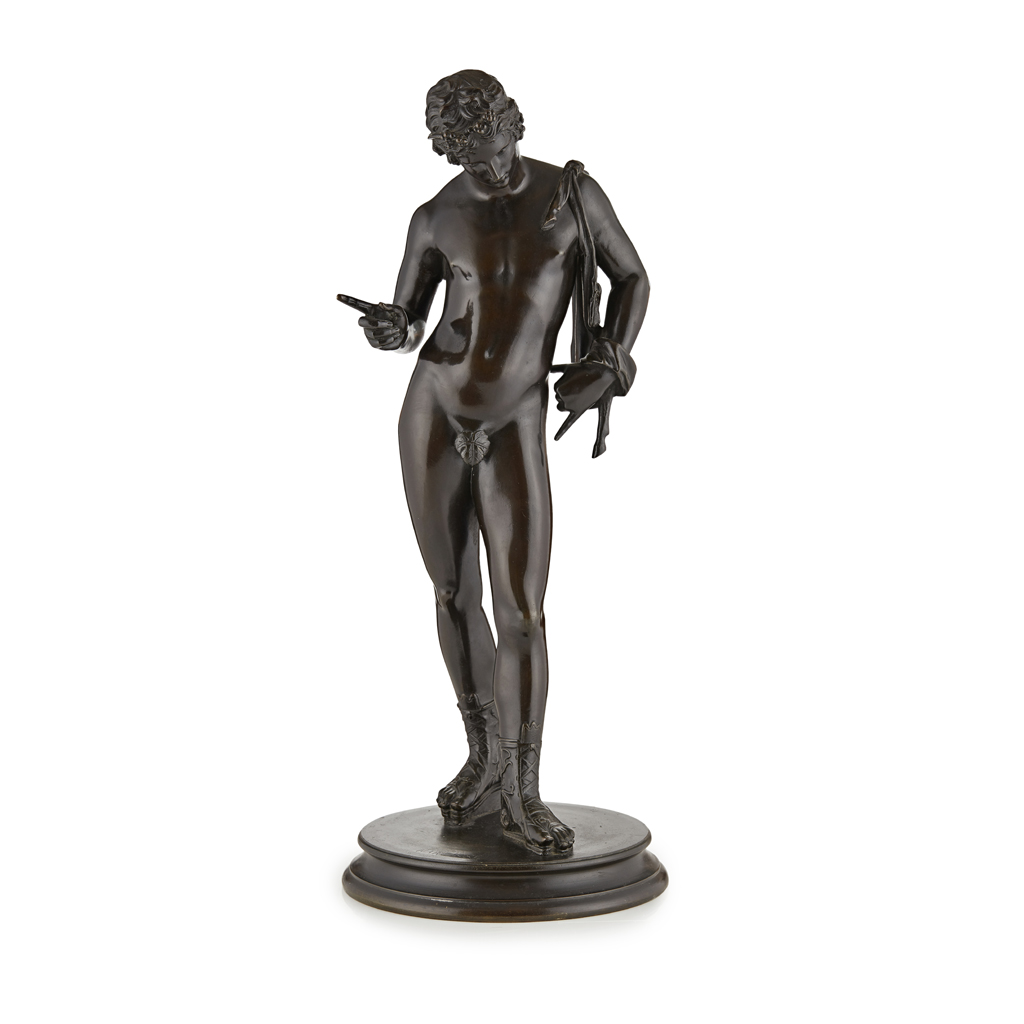 NEAPOLITAN BRONZE FIGURE OF NARCISSUS