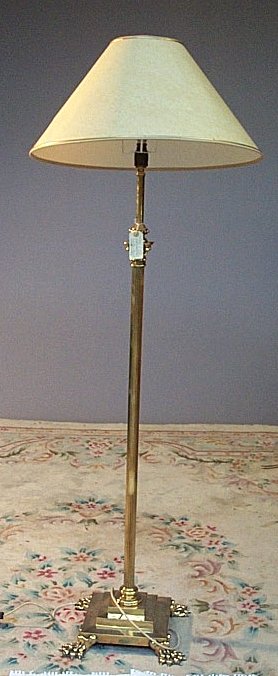 A brass standard lamp