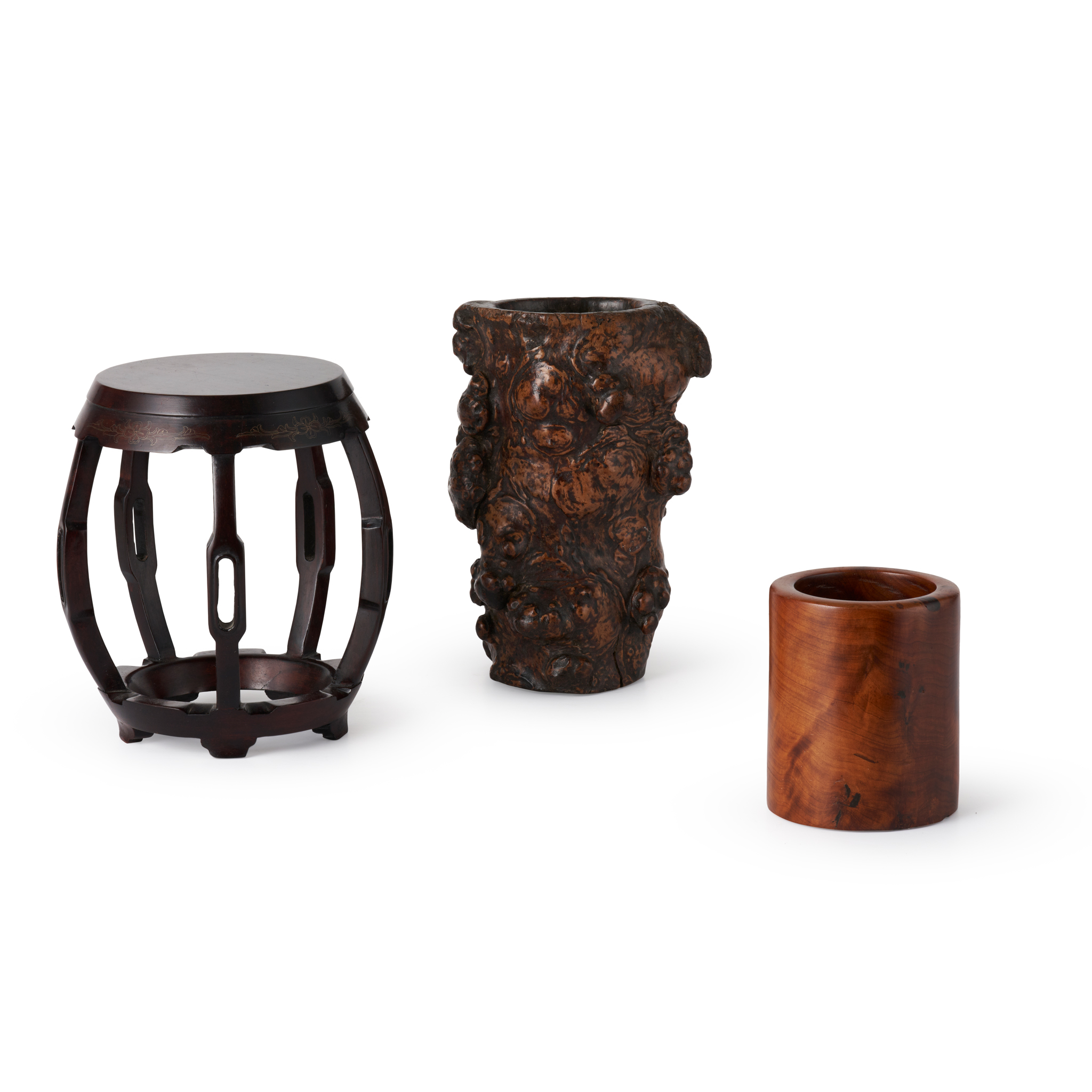 GROUP OF THREE WOODEN SCHOLAR'S OBJECTS