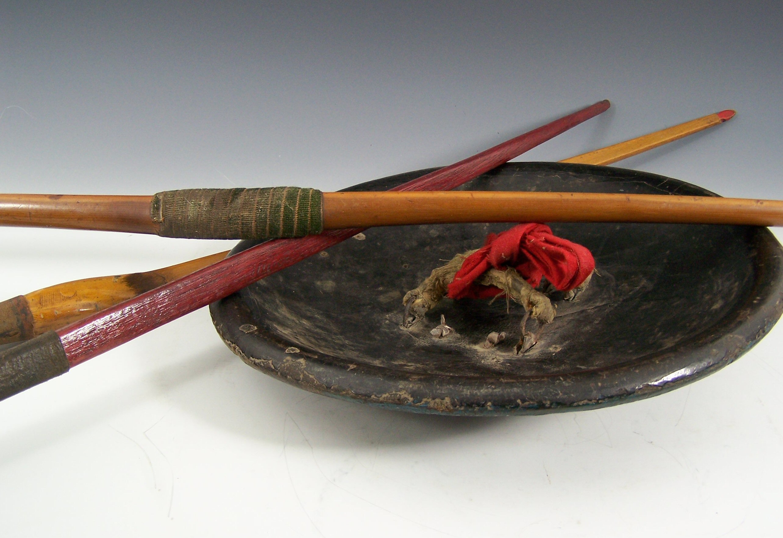 A 19th century Indian (Lahore) circular lacquer shield (Dhal),