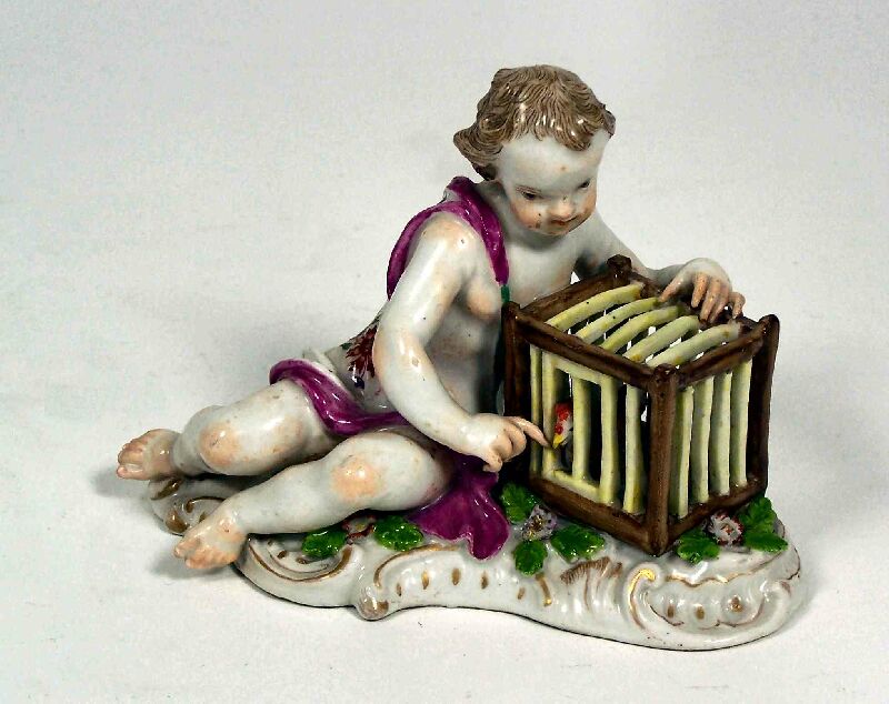 A late 18th century Meissen figure of a boy REVISED ESTIMATE £500-700