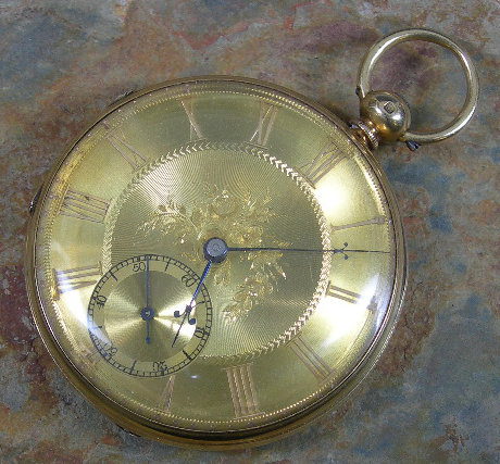 A Victorian 18ct gold open faced pocket watch,